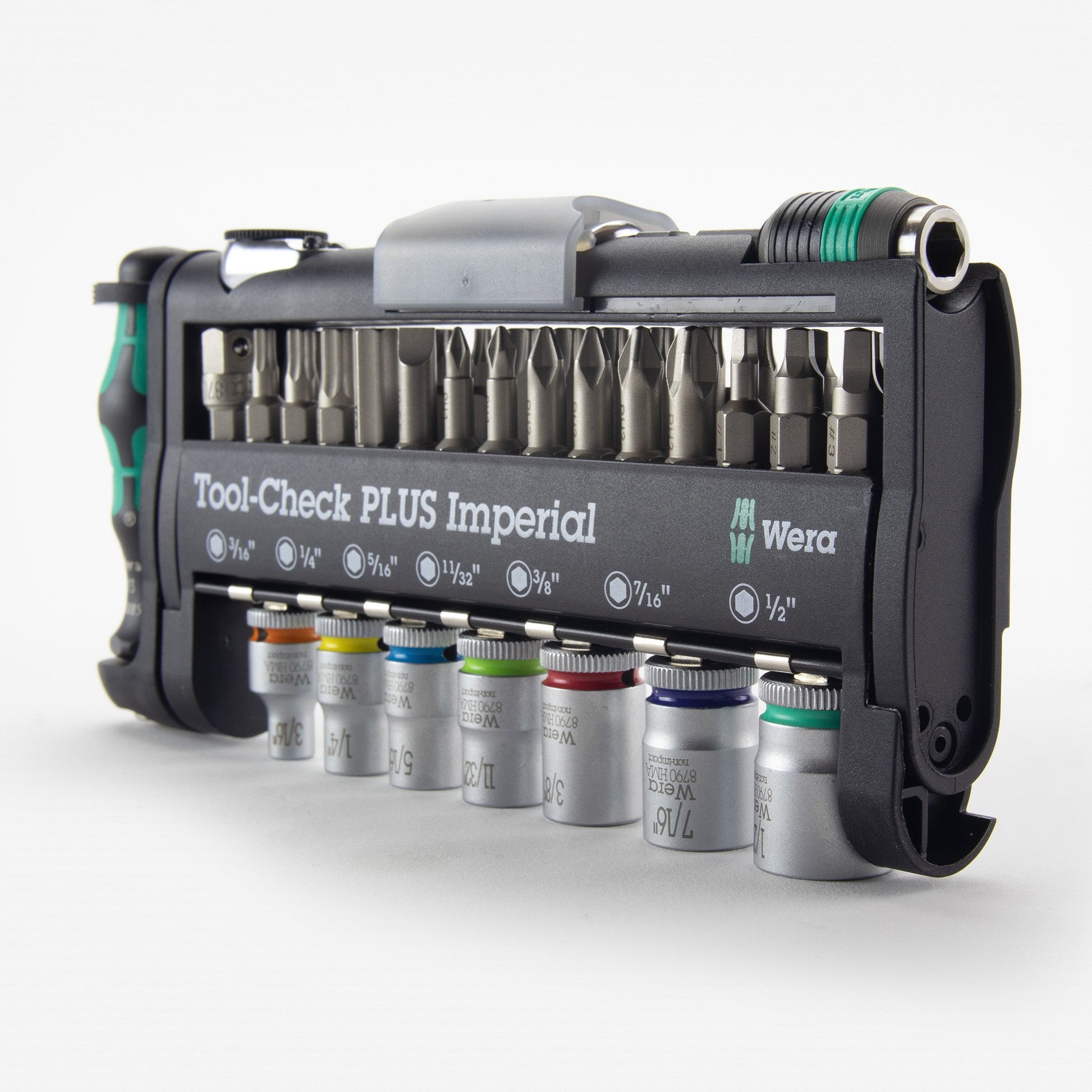 Wera 056491 Tool-Check Plus Bit Ratchet Set with Sockets - Imperial - WR056491 - KC Tool