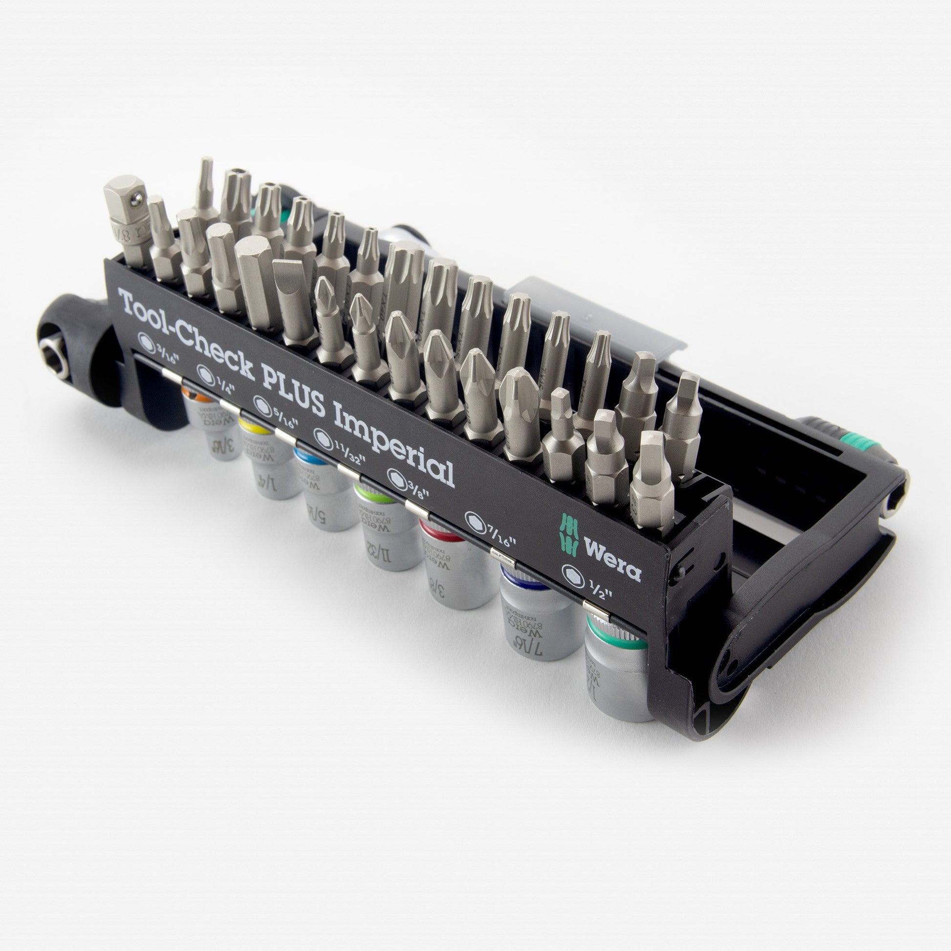 Wera 056491 Tool-Check Plus Bit Ratchet Set with Sockets - Imperial - WR056491 - KC Tool