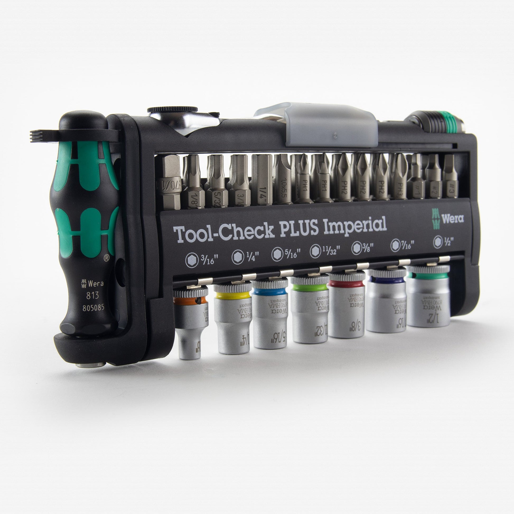 Wera 056491 Tool-Check Plus Bit Ratchet Set with Sockets - Imperial - WR056491 - KC Tool