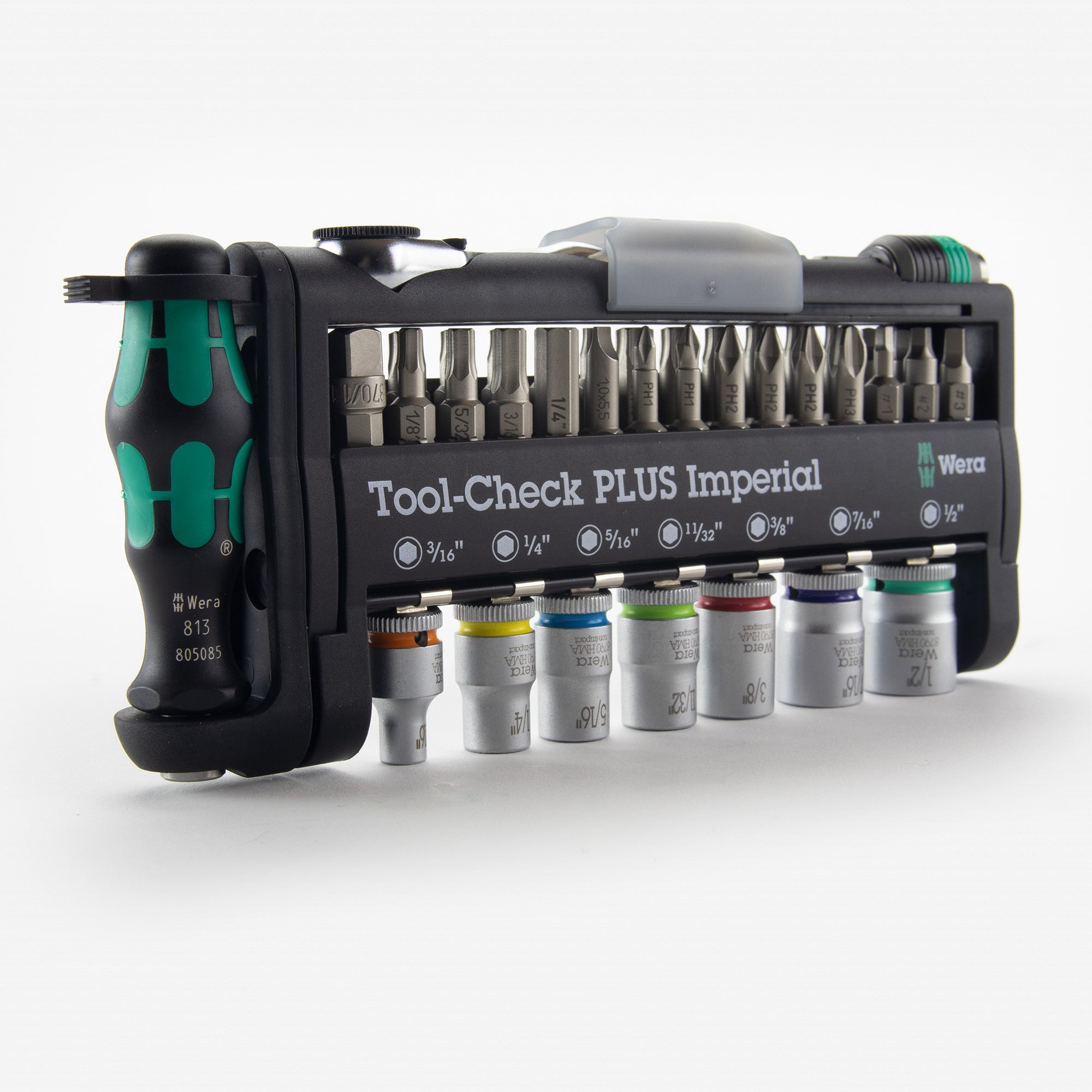 Wera 056491 Tool-Check Plus Bit Ratchet Set with Sockets - Imperial - WR056491 - KC Tool