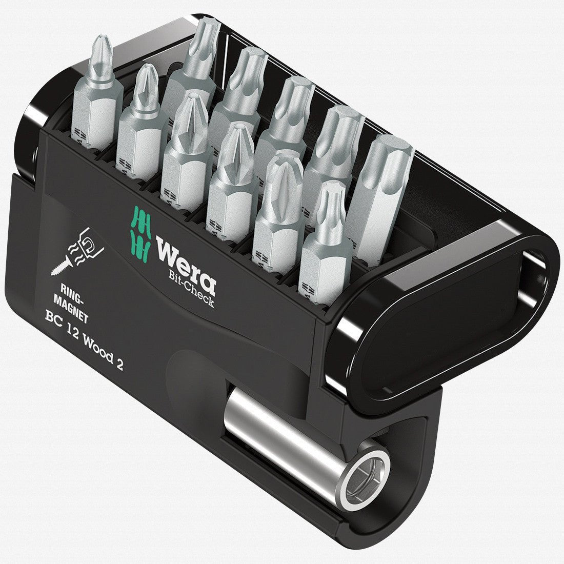 Wera 057422 Bit-Check 12 Wood 2 - PH, PZ and TX Insert Bit Set - WR057422 - KC Tool