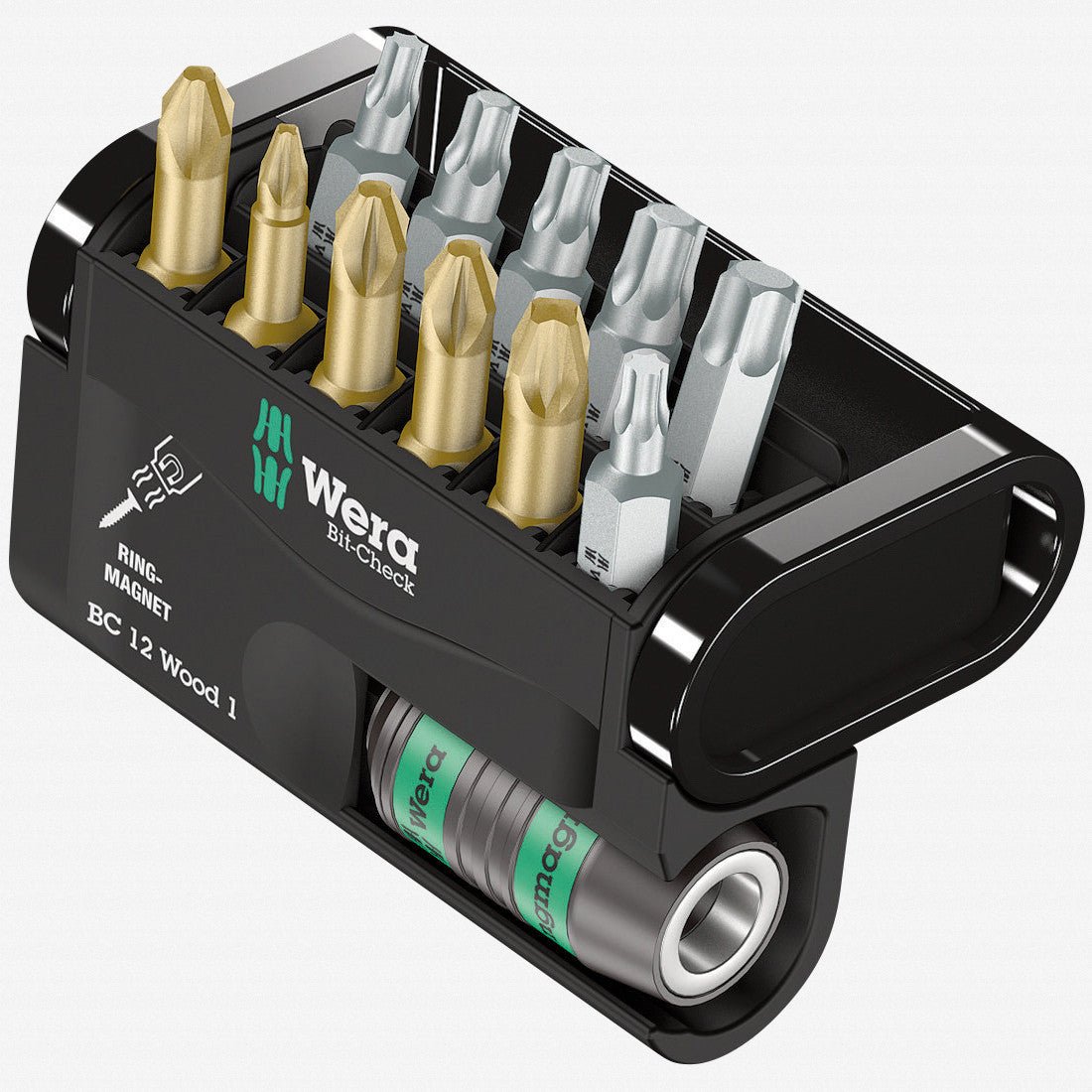 Wera 057423 Bit-Check 12 Wood 1 - PH, PZ and TX Insert Bit Set - WR057423 - KC Tool
