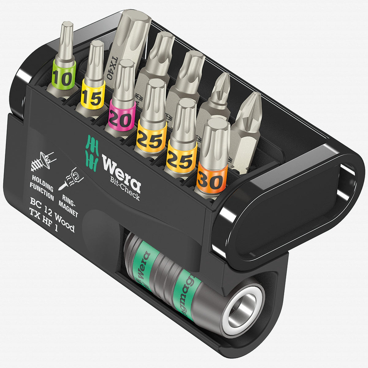 Wera 057435 Bit-Check 12 Wood, 12 Pieces - WR057435 - KC Tool