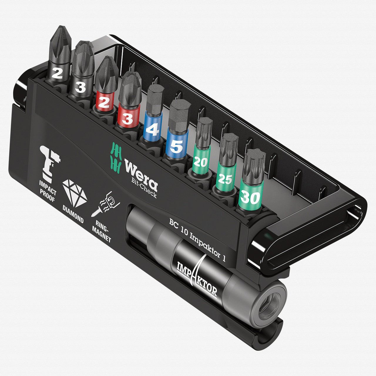 Wera 057680 Bit-Check 10 Impaktor 1 Insert Bit Set - WR057680 - KC Tool