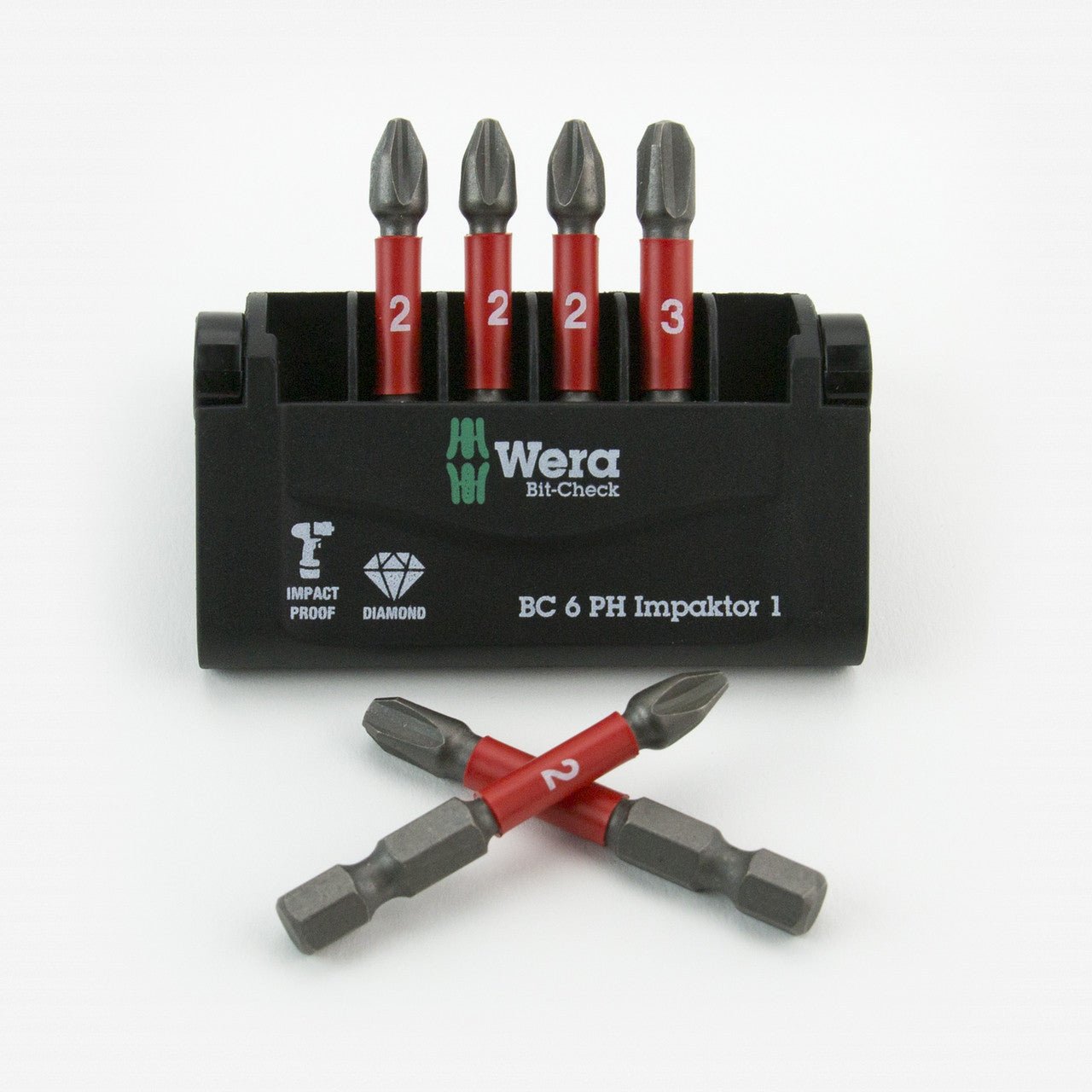 Wera 057691 Mini - Check Impaktor 1 Phillips Power Bit Set - WR057691 - KC Tool