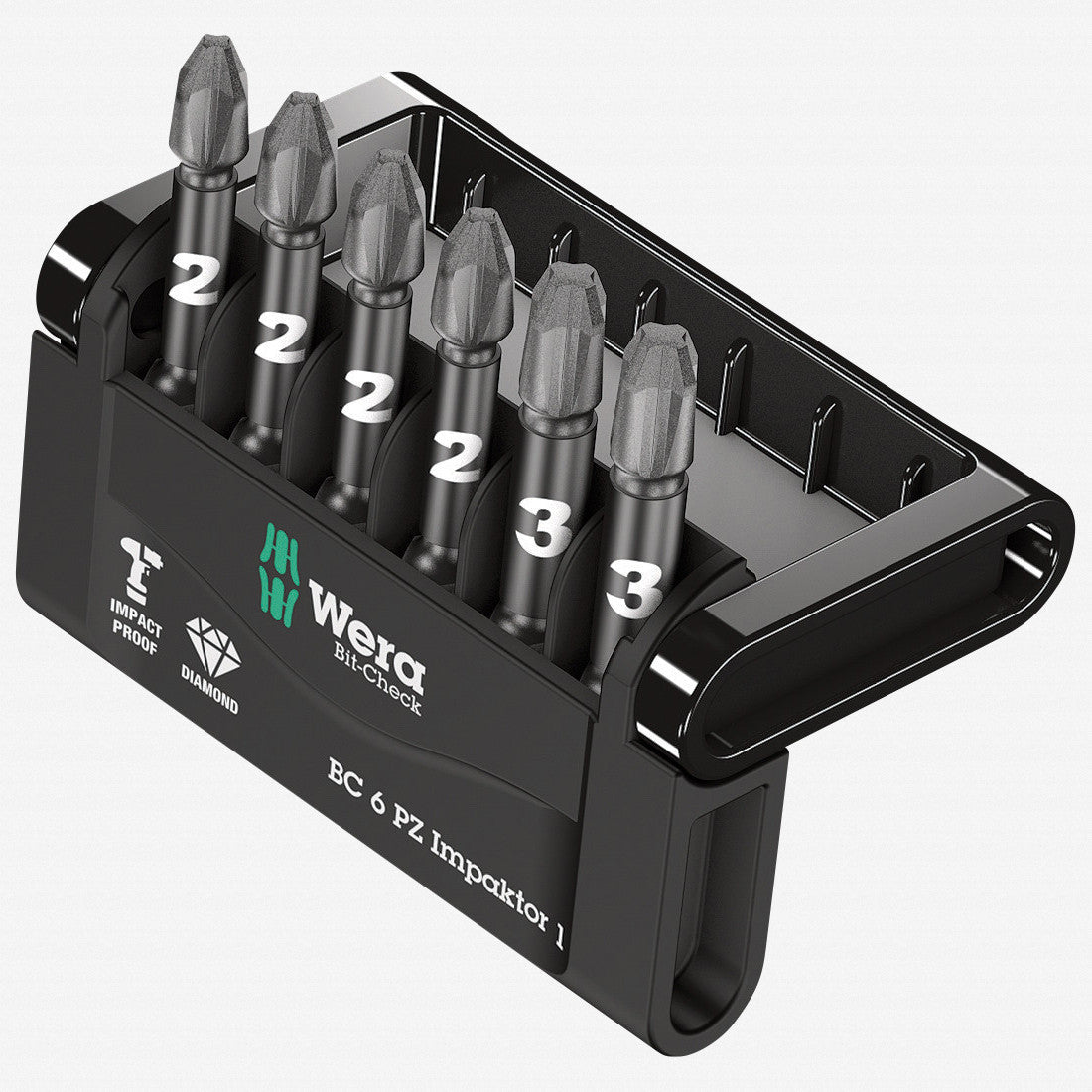 Wera 057692 Bit - Check 6 PZ Impaktor 1 Power Bit Set - WR057692 - KC Tool