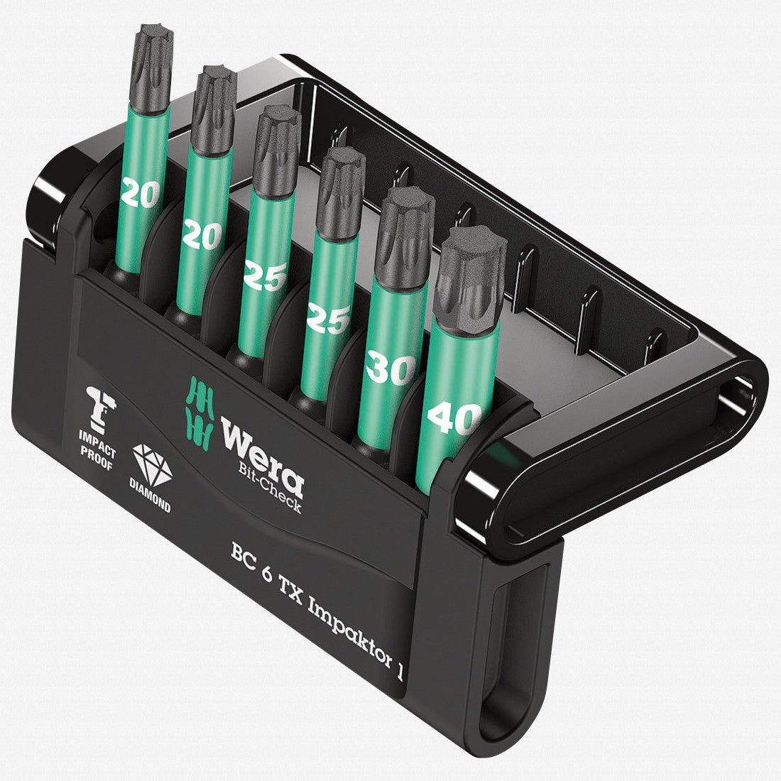 Wera 057693 Bit - Check 6 TX Impaktor 1 Power Bit Set - WR057693 - KC Tool