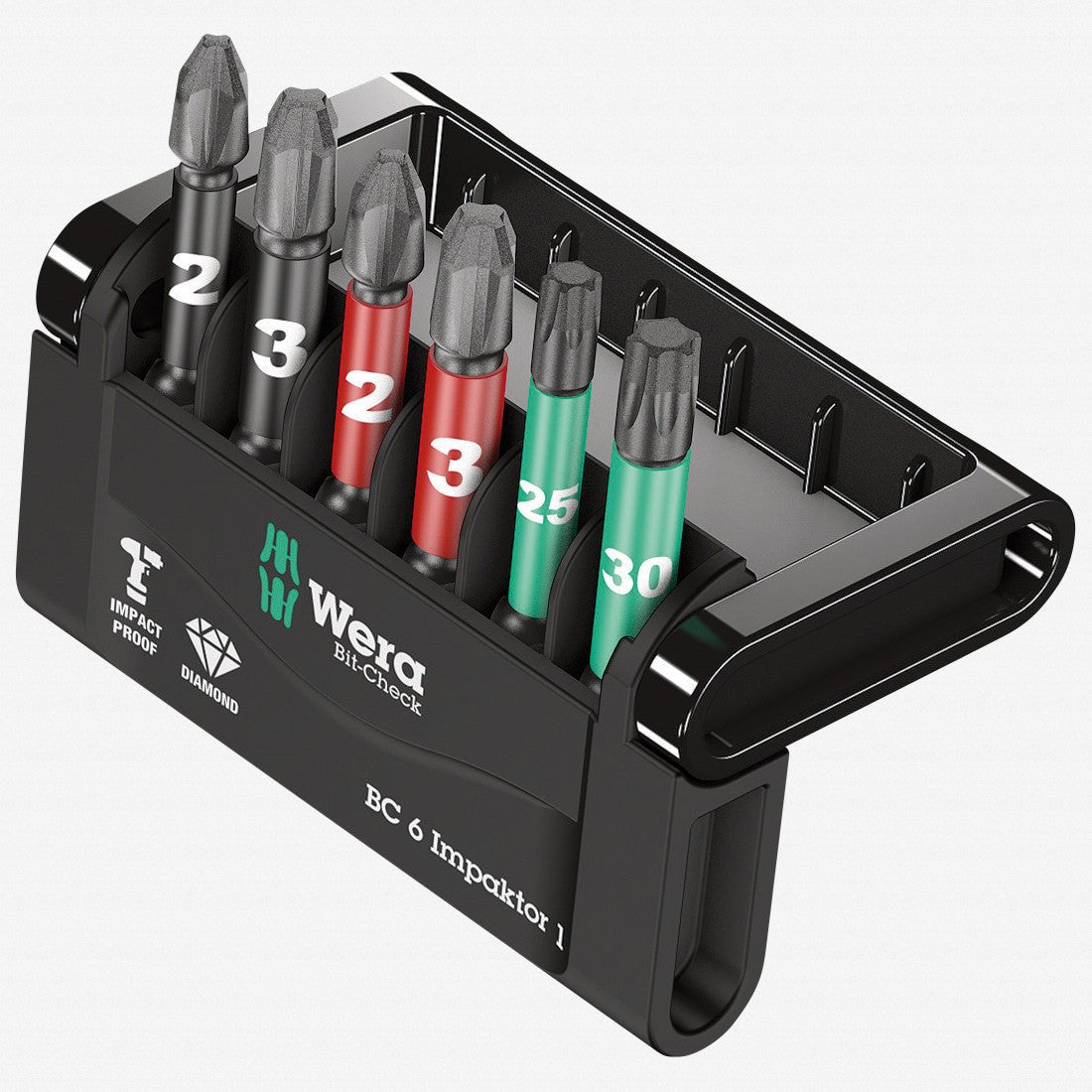 Wera 057695 Bit-Check 6 Impaktor 1 Power Bit Set - PH, PZ and TX - WR057695 - KC Tool