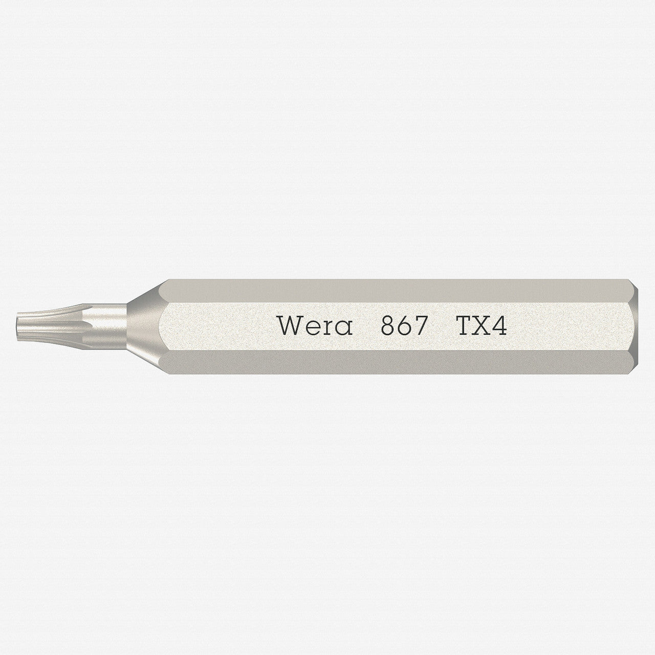 Wera 058102 Micro Bit for Torx Screws, T4 x 30mm, 4 mm Hex Drive - WR058102 - KC Tool