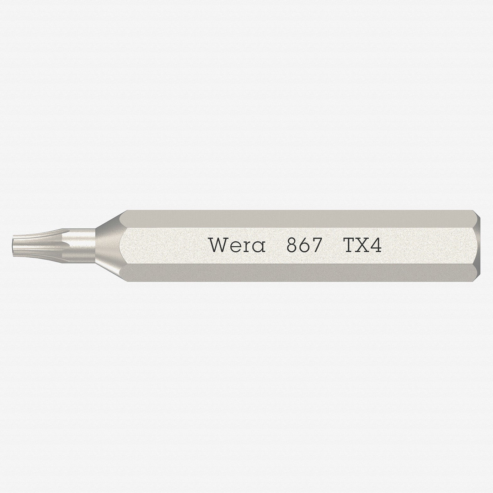 Wera 058102 Micro Bit for TORX® Screws, T4 x 30mm, 4 mm Hex Drive - WR058102 - KC Tool