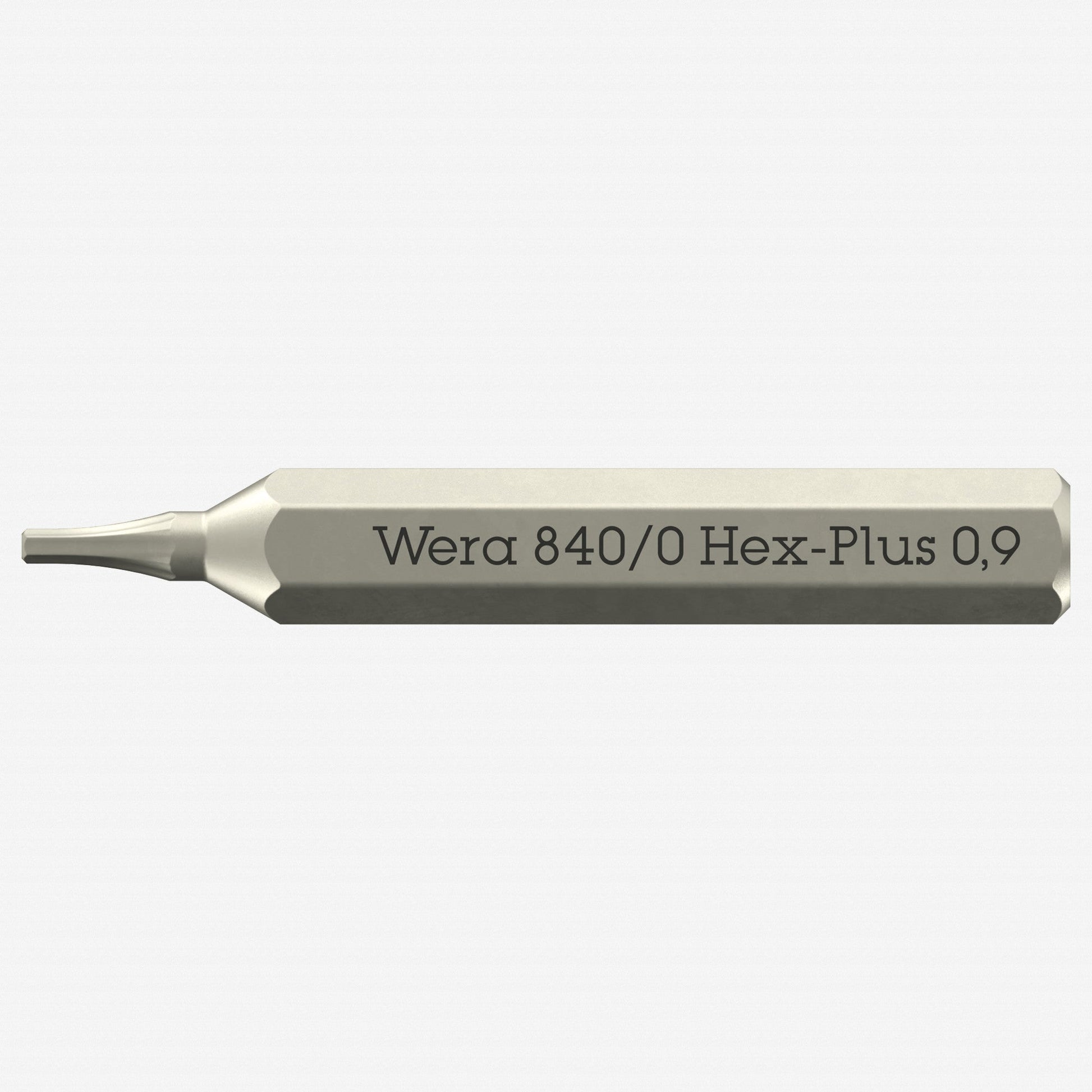 Wera 058108 Micro Bit for 0.9 mm Inside Hex Screws, 4 mm Hex Drive - WR058108 - KC Tool