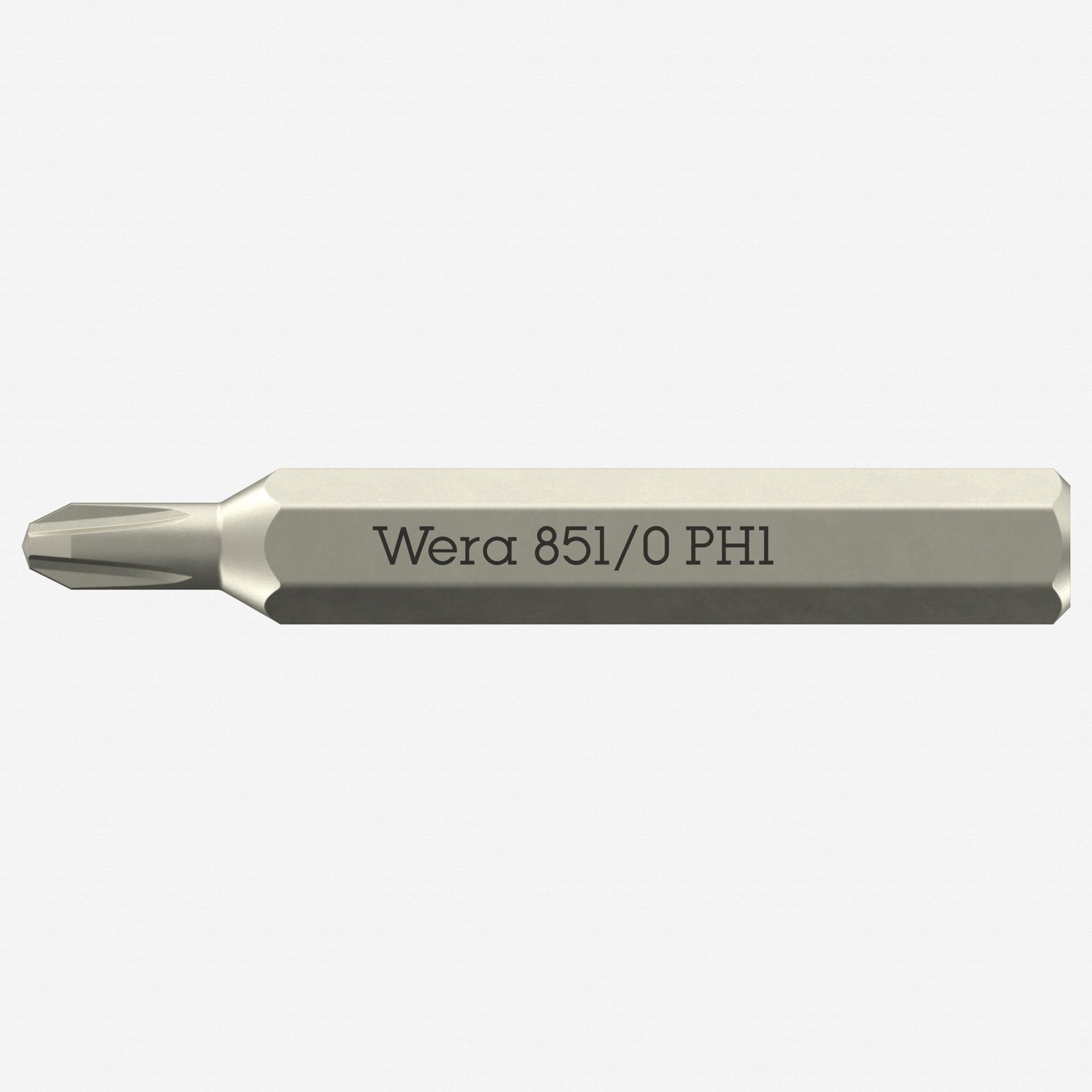 Wera 058122 Micro Bit for Phillips Screws, PH1 x 30 mm, 4 mm Hex Drive - WR058122 - KC Tool