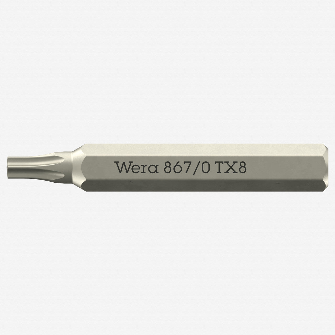 Wera 058132 Micro Bit for Torx Screws, T8 x 30mm, 4 mm Hex Drive - WR058132 - KC Tool