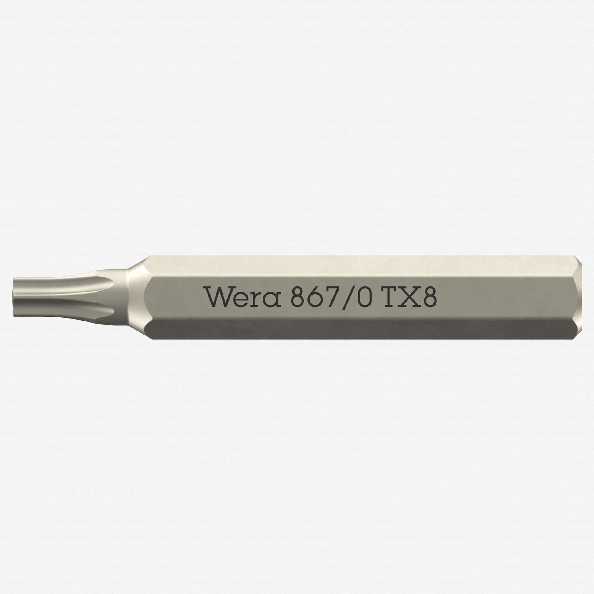 Wera 058132 Micro Bit for TORX® Screws, T8 x 30mm, 4 mm Hex Drive - WR058132 - KC Tool