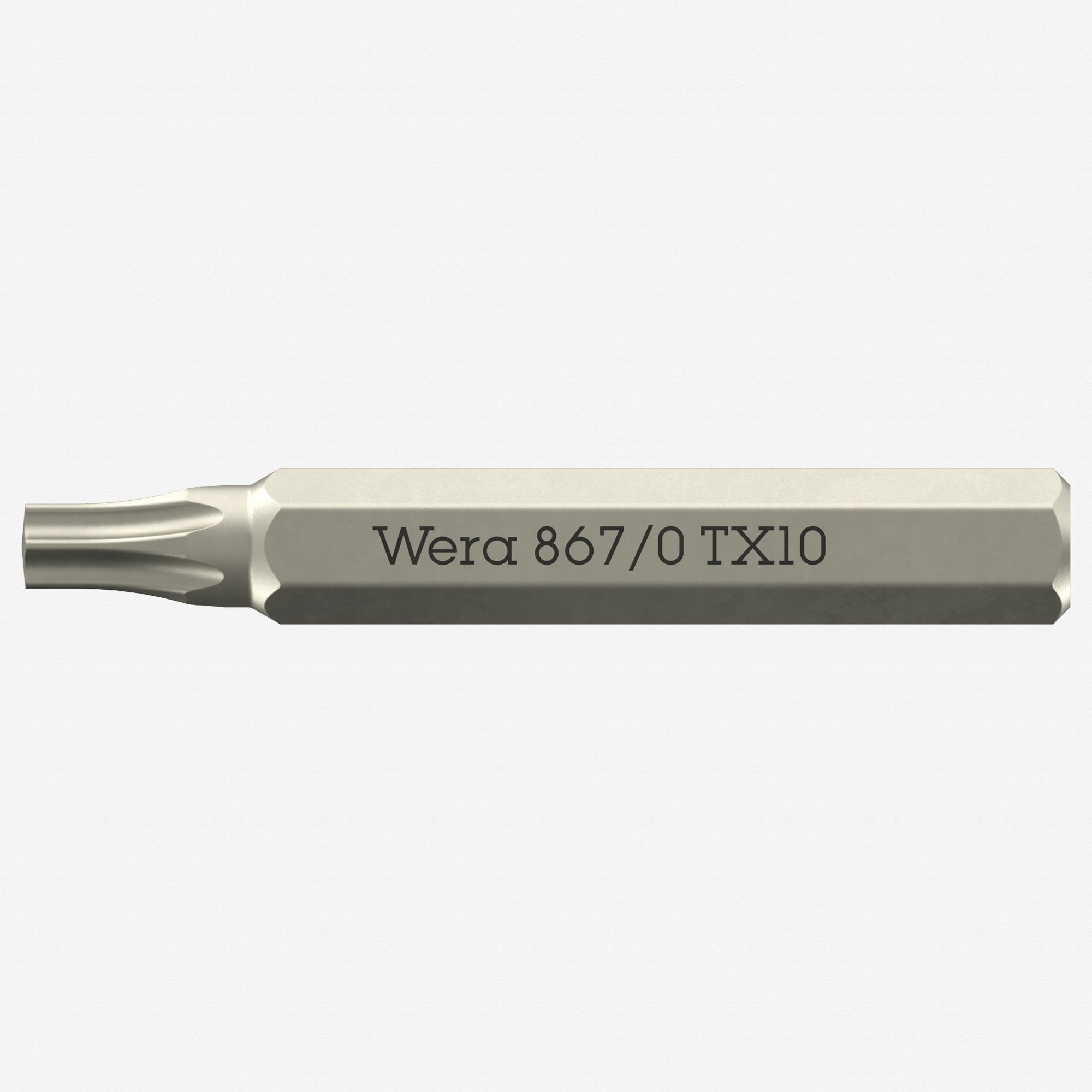 Wera 058133 Micro Bit for TORX® Screws, T10 x 30mm, 4 mm Hex Drive - WR058133 - KC Tool