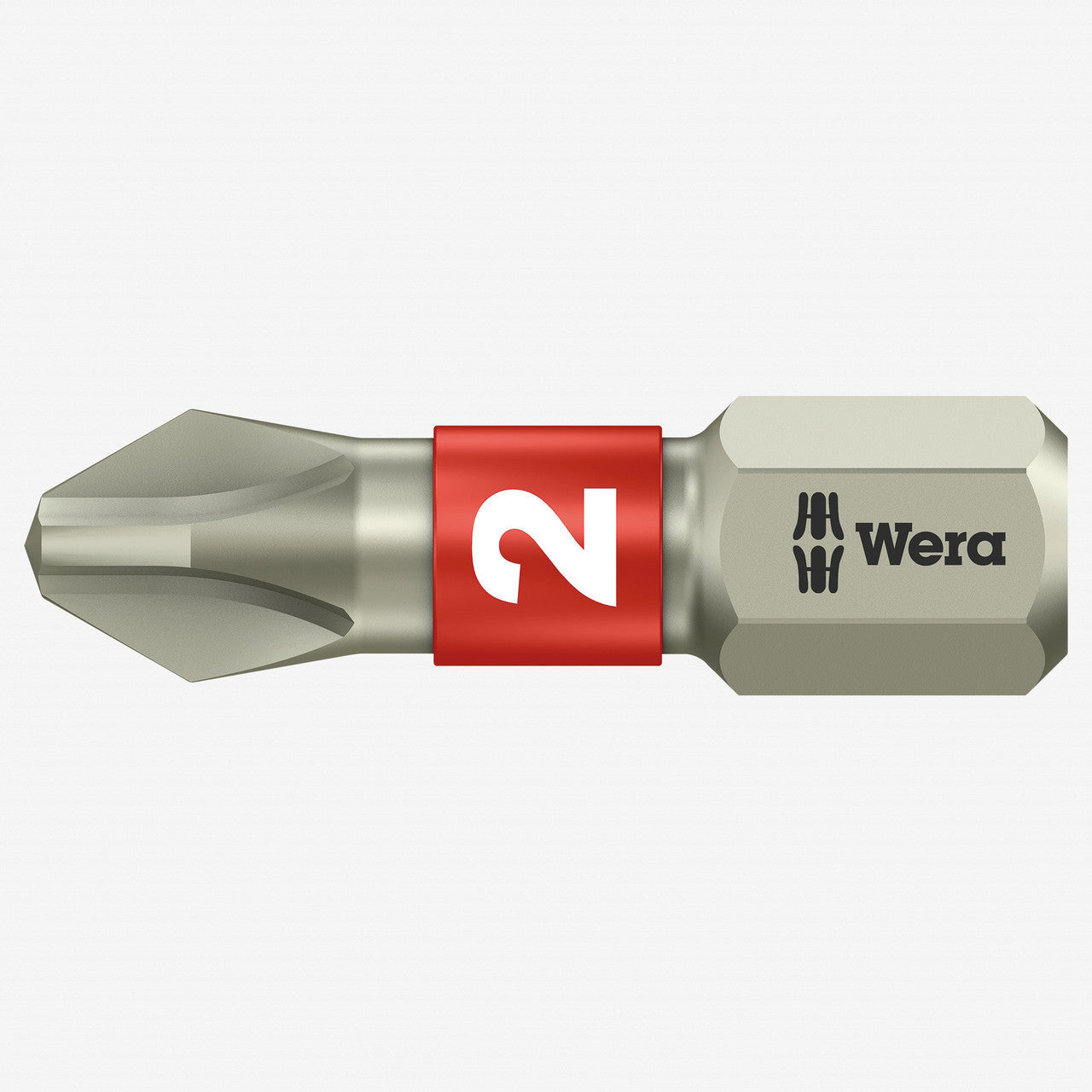 Wera 071011 2 x 25mm Stainless Steel Phillips Torsion Insert Bit - WR071011 - KC Tool
