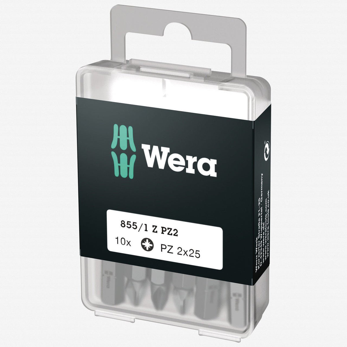 Wera 072404 DIY PZ 2 x 25mm Pozidriv Insert Bit - 10 Pack - WR072404 - KC Tool