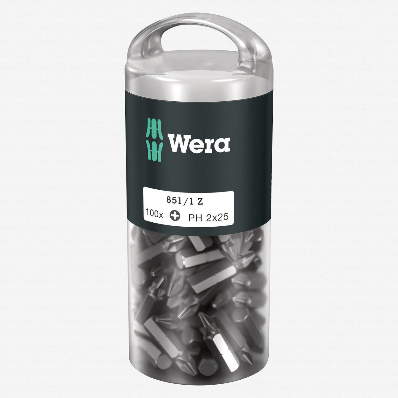 Wera 072441 DIY PH 2 x 25mm Phillips Insert Bit - 100 Pack - WR072441 - KC Tool