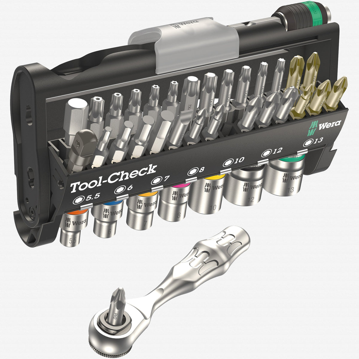 Wera 073220 Tool-Check 1 SB Bit Ratchet Set with Sockets - Metric - WR073220 - KC Tool