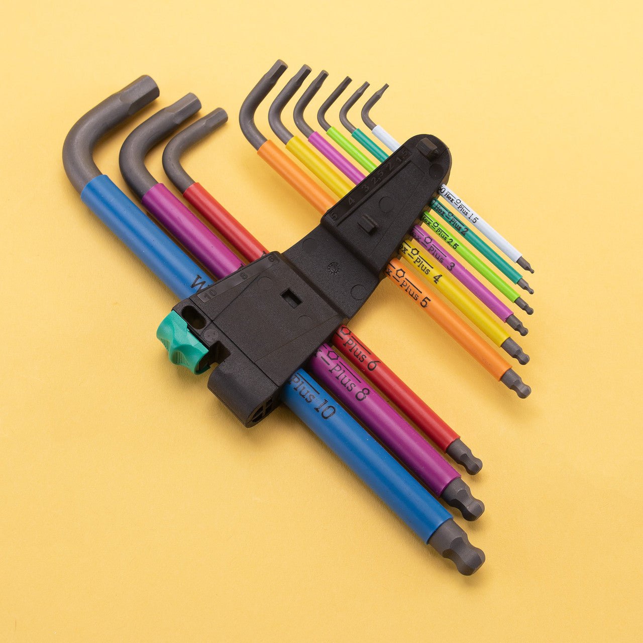 Wera 073593 Multicolor Hex + Ball End Hex Metric L - key Clip Set (Retail Package) - WR073593 - KC Tool