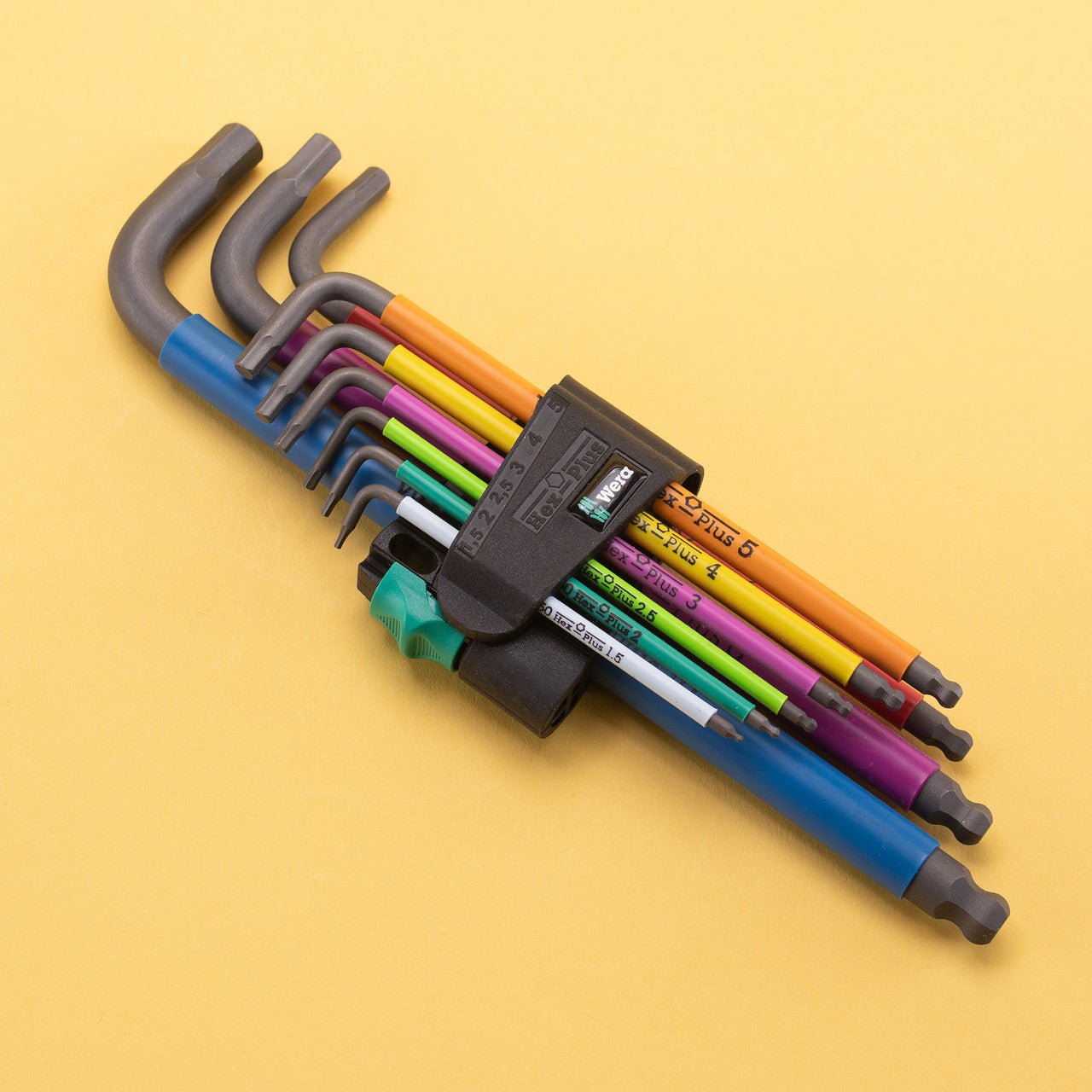 Wera 073593 Multicolor Hex + Ball End Hex Metric L - key Clip Set (Retail Package) - WR073593 - KC Tool