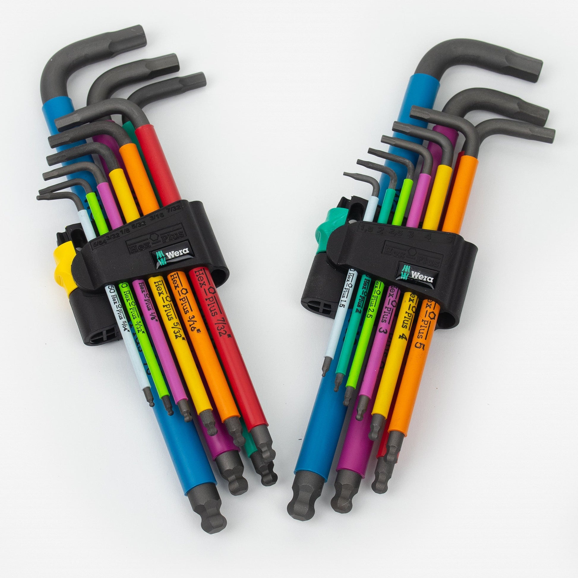 Wera 073593+022640 Multicolor Hex + Ball End Hex Metric/SAE Combo L-key Clip Set - KCT-WRHEXKEY - KC Tool