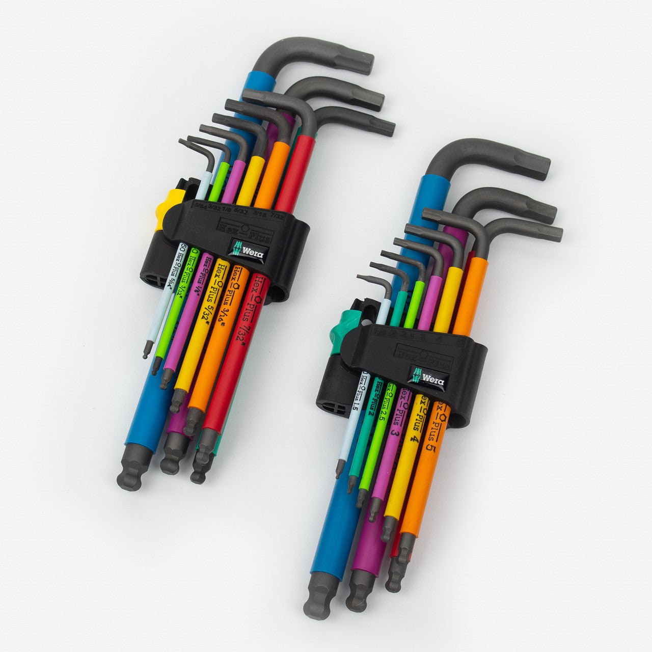 Wera 073593+022640 Multicolor Hex + Ball End Hex Metric/SAE Combo L - key Clip Set - KCT-WRHEXKEY - KC Tool