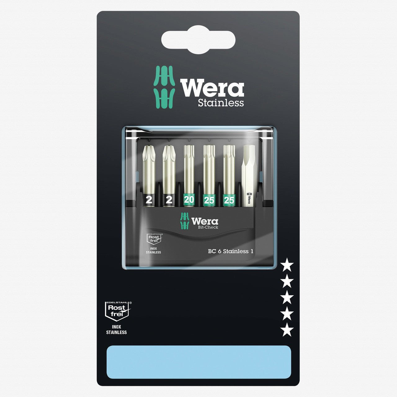 Wera 073634 Bit - Check 6 Stainless 1 SB - WR073634 - KC Tool