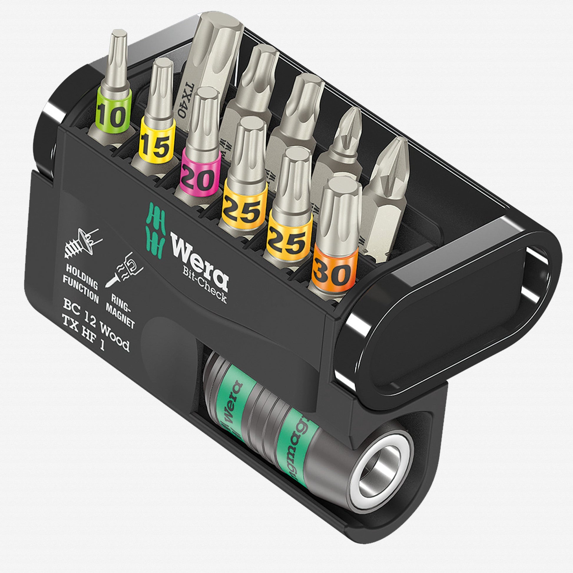 Wera 073641 Bit-Check 12 Wood TX HF 1 SB, 12 Pieces - WR073641 - KC Tool