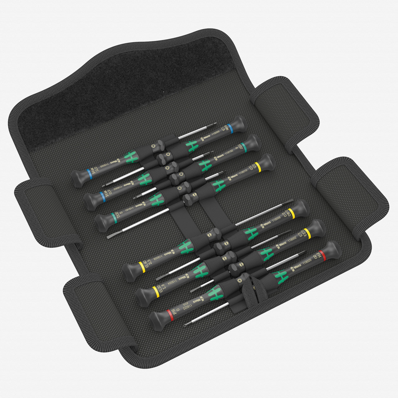 Wera 073675 Kraftform Micro - Set/12 SB 1 Screwdriver Set for Electronic Applications - WR073675 - KC Tool