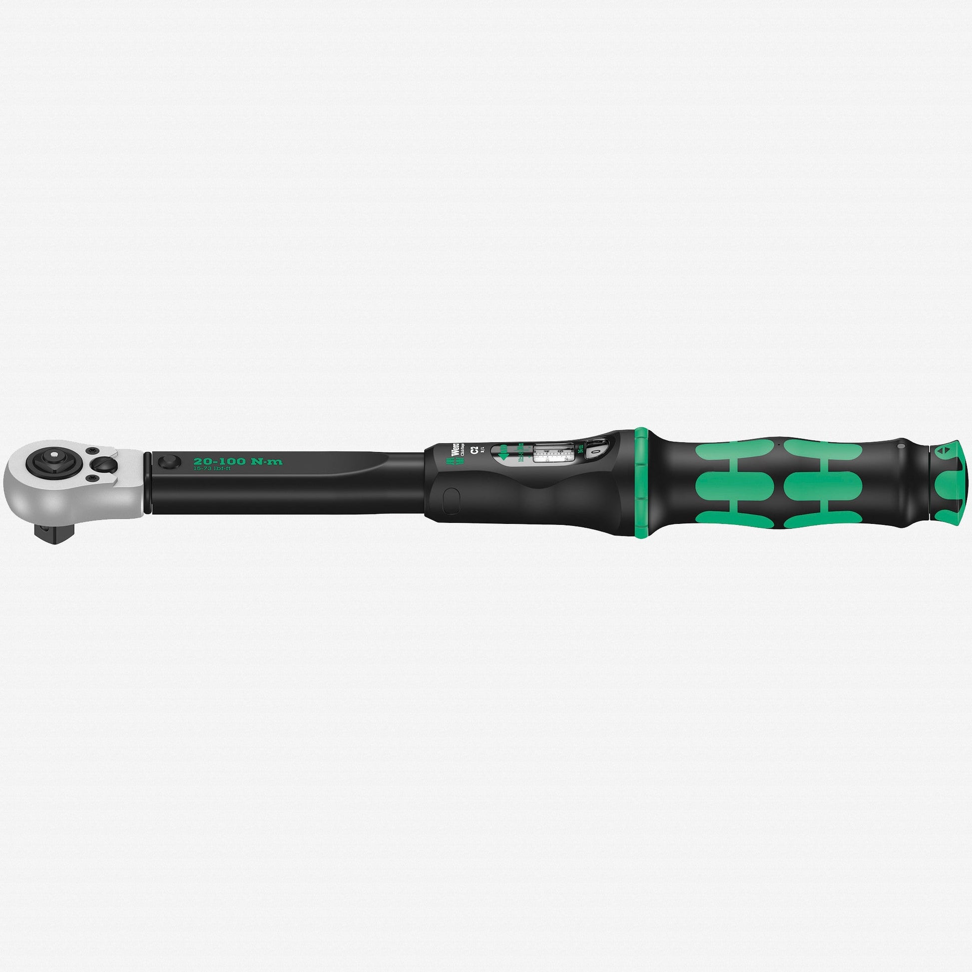 Wera 075625 Click-Torque C 2 Push-Through Adjustable Torque Wrench with 1/2" Drive, 20-100 Nm - WR075625 - KC Tool