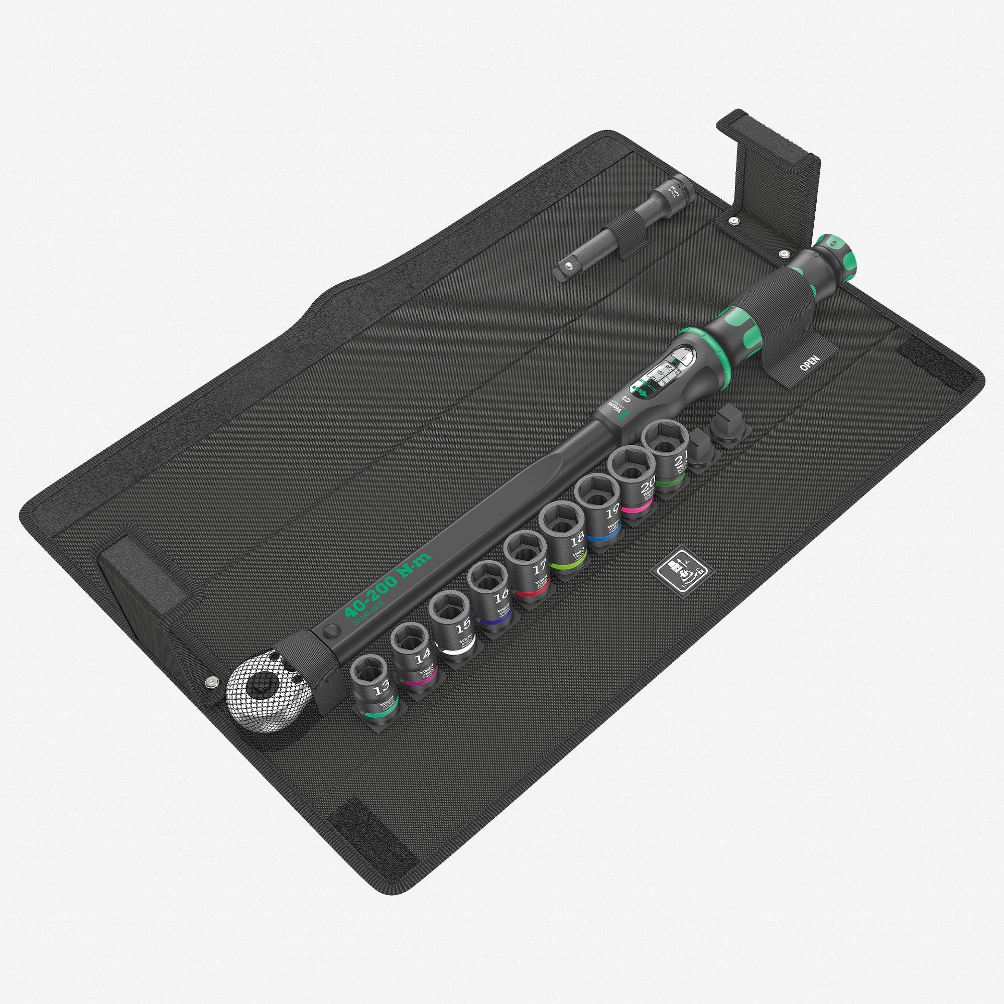 Wera 075681 Click-Torque C 3 Set 2, 40-200 Nm, 11 Pieces - WR075681 - KC Tool