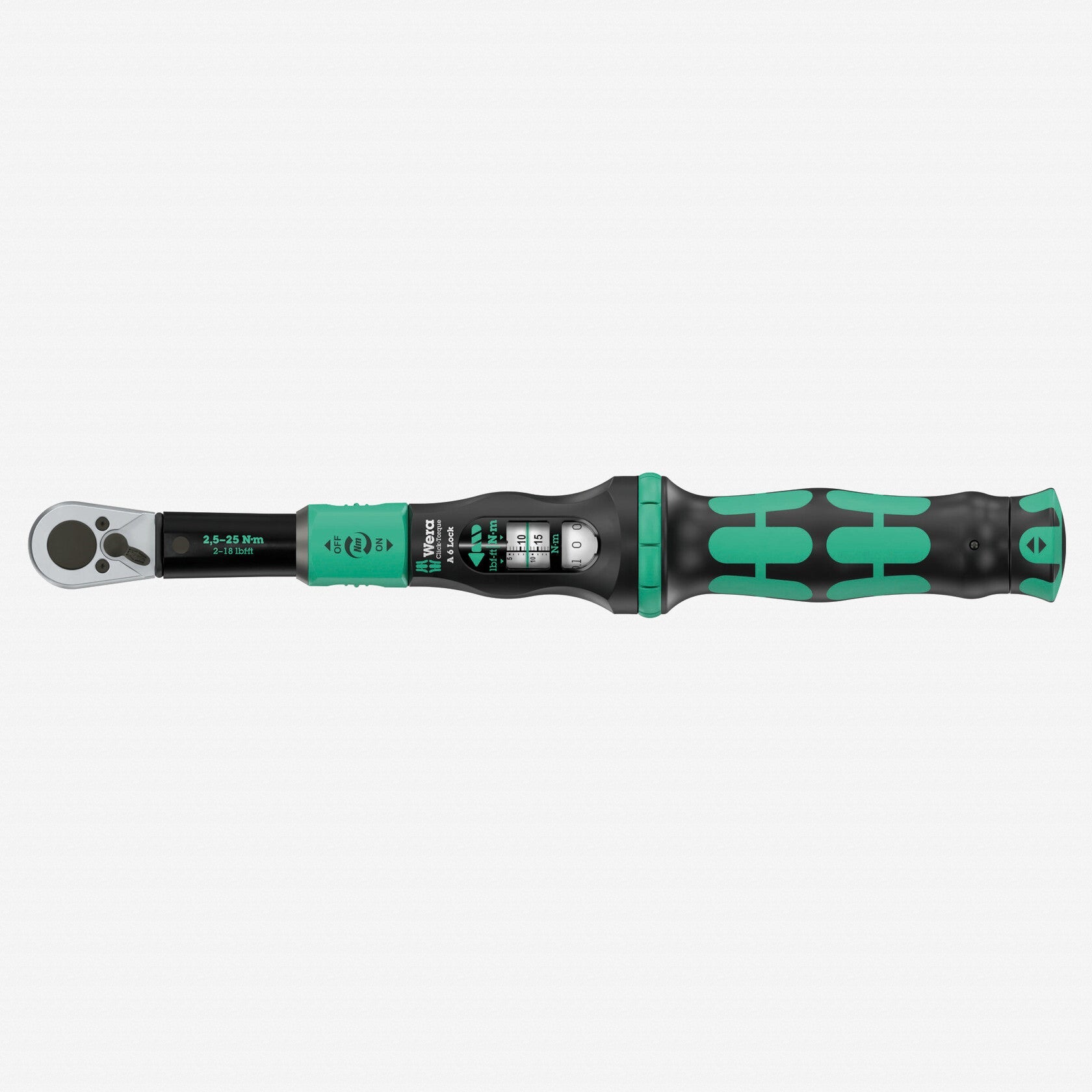 Wera 075691 Click-Torque Lock A 6 Torque Wrench,1/4" Hex Drive, 2.5-25 Nm - WR075691 - KC Tool