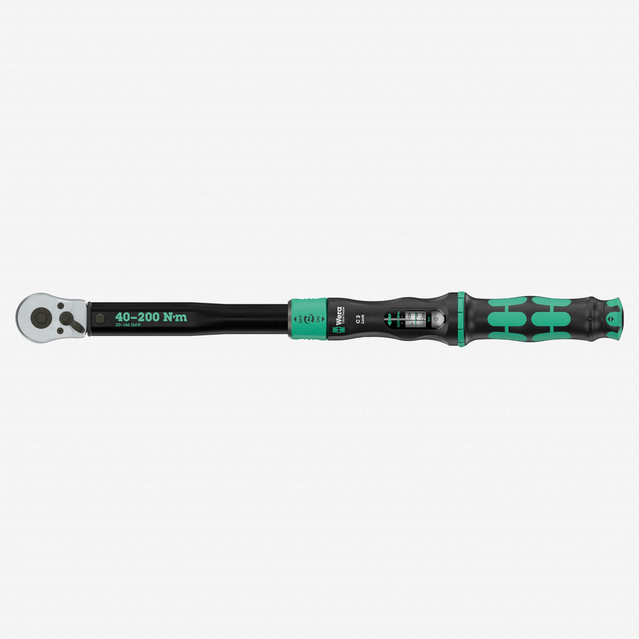 Wera 075692 Click - Torque Lock C 3 Torque Wrench, 1/2" Drive, 40 - 200 Nm - WR075692 - KC Tool
