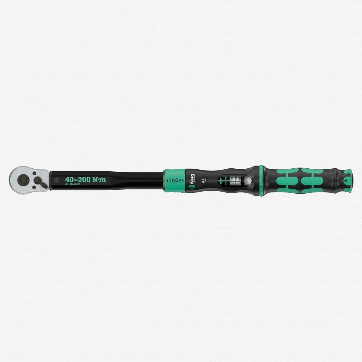 Wera 075692 Click-Torque Lock C 3 Torque Wrench, 1/2" Drive, 40-200 Nm - WR075692 - KC Tool