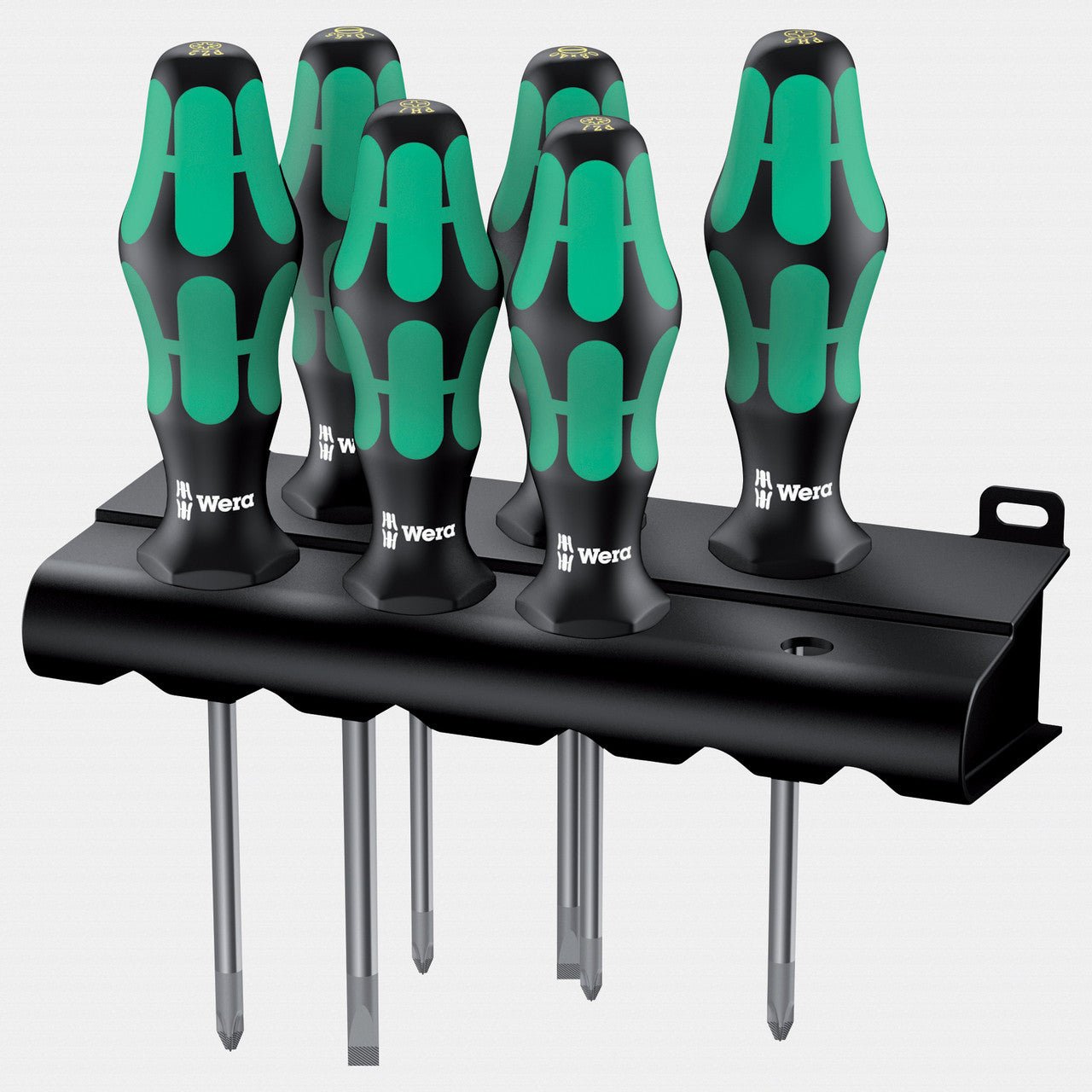 Wera 105622 Kraftform Plus Slotted/PH/PZ Screwdriver Set + Rack - WR105622 - KC Tool