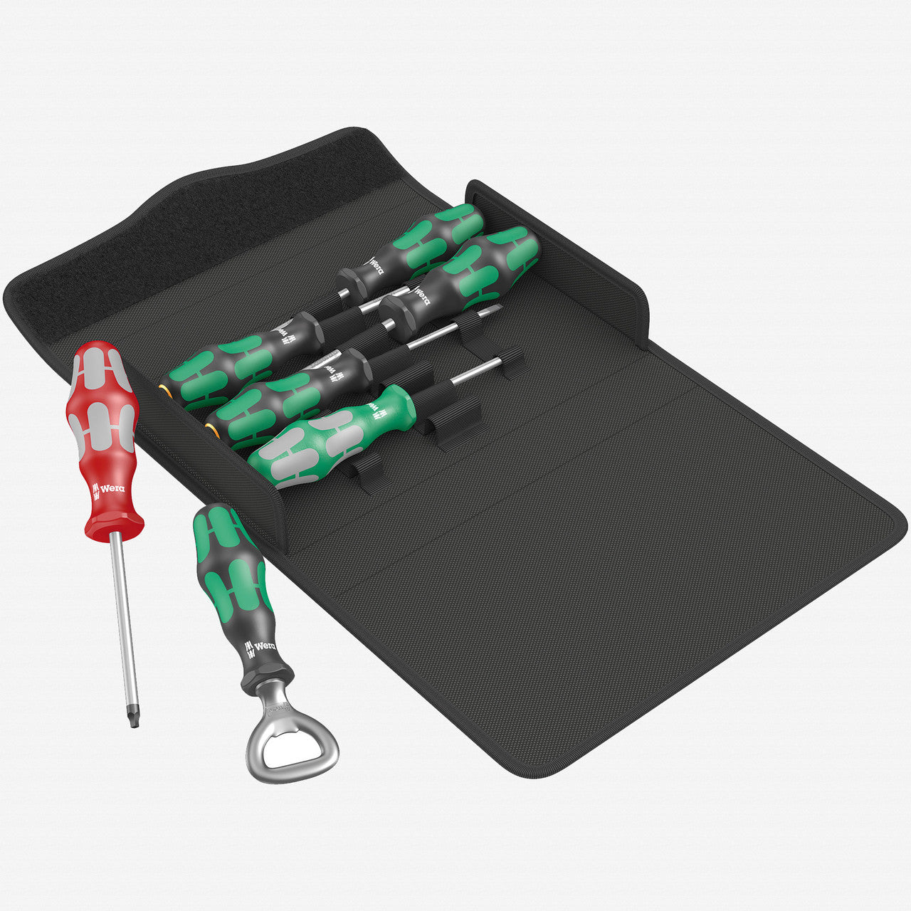 Wera 105626 Kraftform Plus 300/7 Screwdriver Set 4, PH/SL/SQ, 7 Pieces - WR105626 - KC Tool