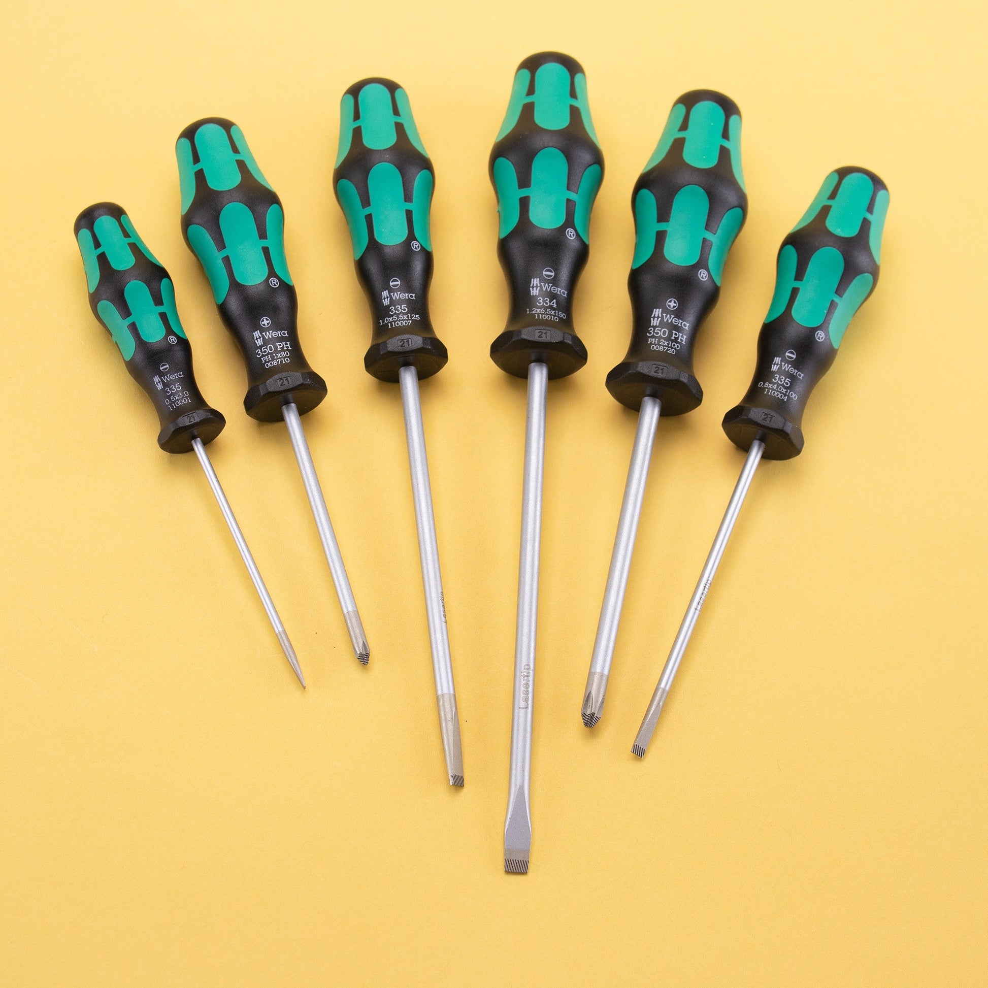 Wera 105650 Kraftform Plus Slotted/Phillips Screwdriver Set + Rack - WR105650 - KC Tool