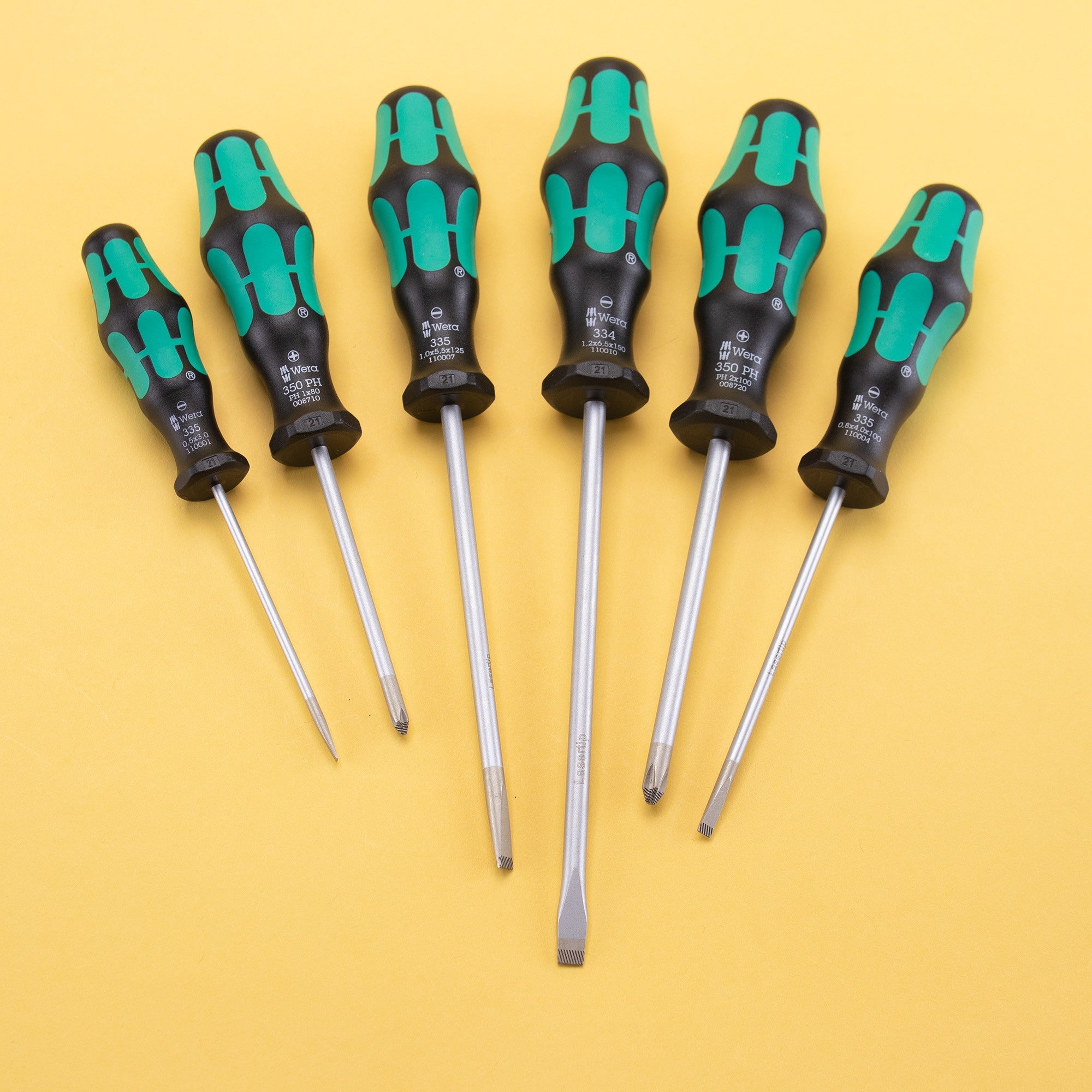 Wera 105650 Kraftform Plus Slotted/Phillips Screwdriver Set + Rack - WR105650 - KC Tool