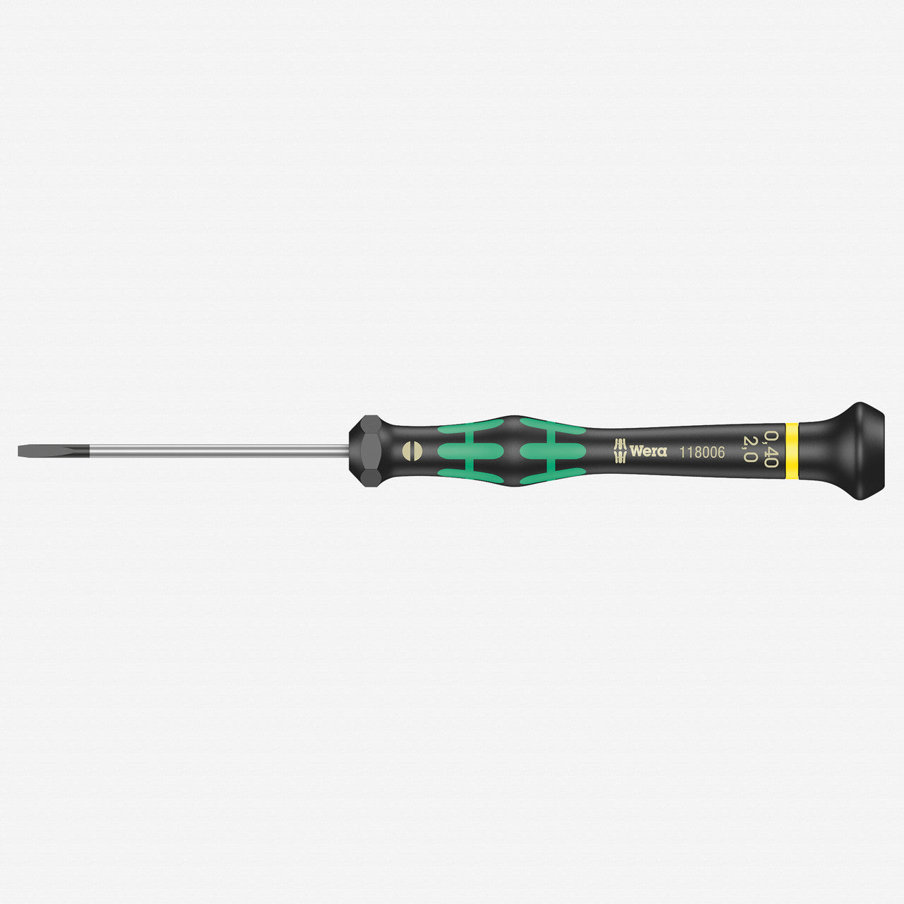 Wera 118006 2 x 60mm Kraftform Micro Slotted Precision Screwdriver - WR118006 - KC Tool