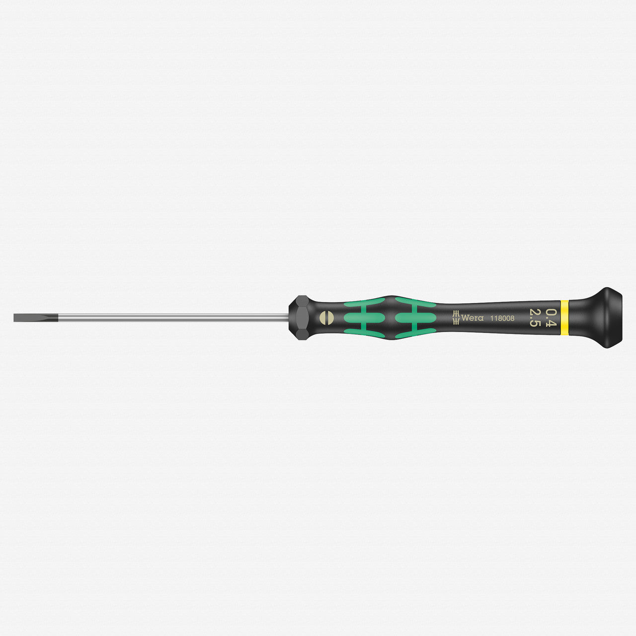 Wera 118008 2.5 x 80mm Kraftform Micro Slotted Precision Screwdriver - WR118008 - KC Tool
