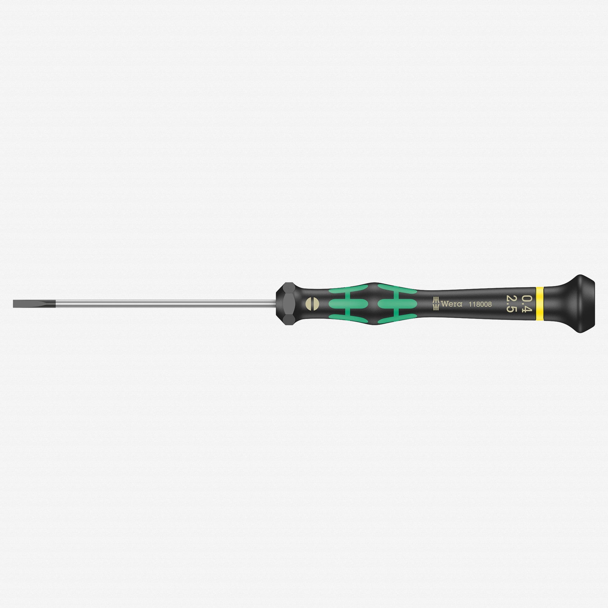 Wera 118008 2.5 x 80mm Kraftform Micro Slotted Precision Screwdriver - WR118008 - KC Tool
