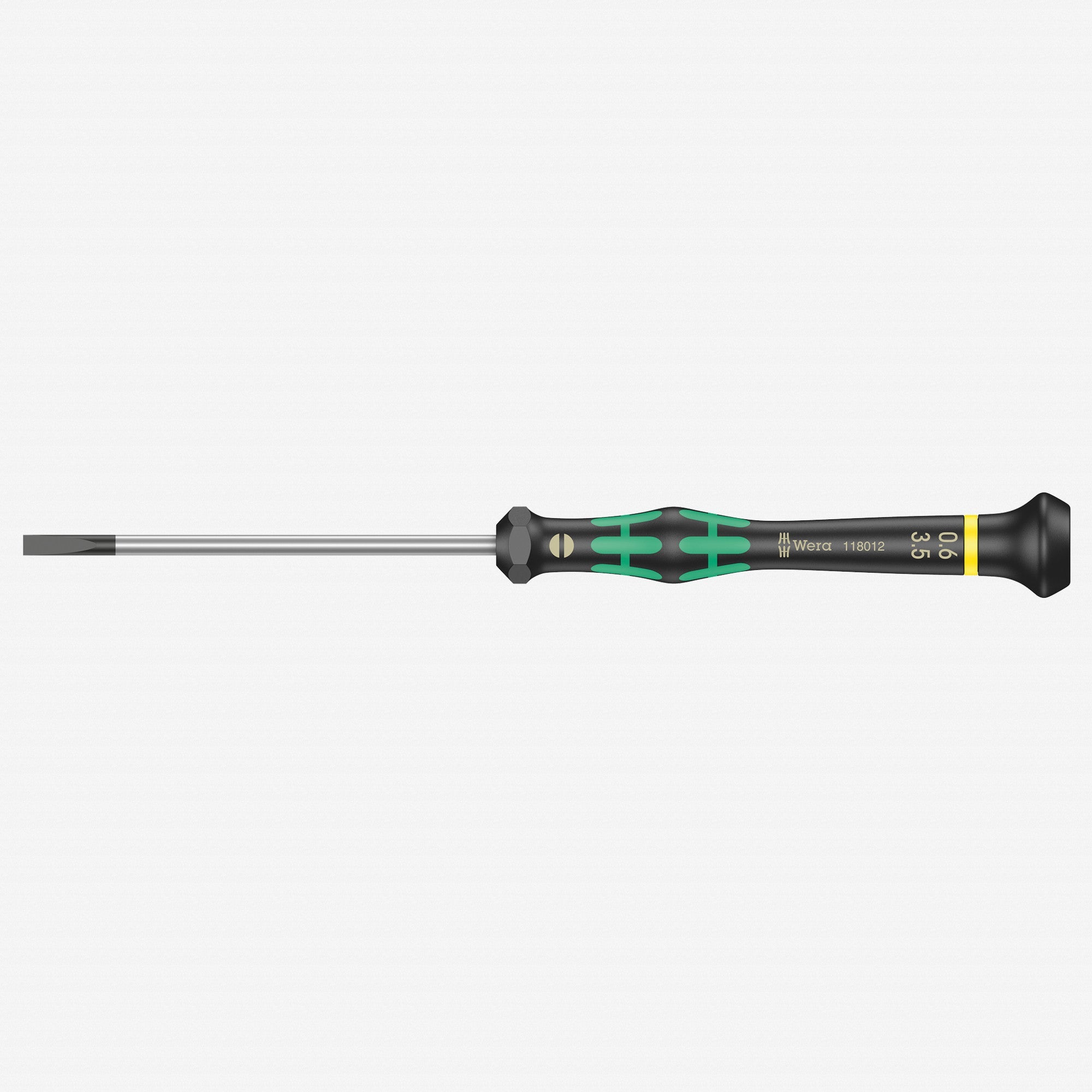 Wera 118012 3.5 x 80mm Kraftform Micro Slotted Precision Screwdriver - WR118012 - KC Tool