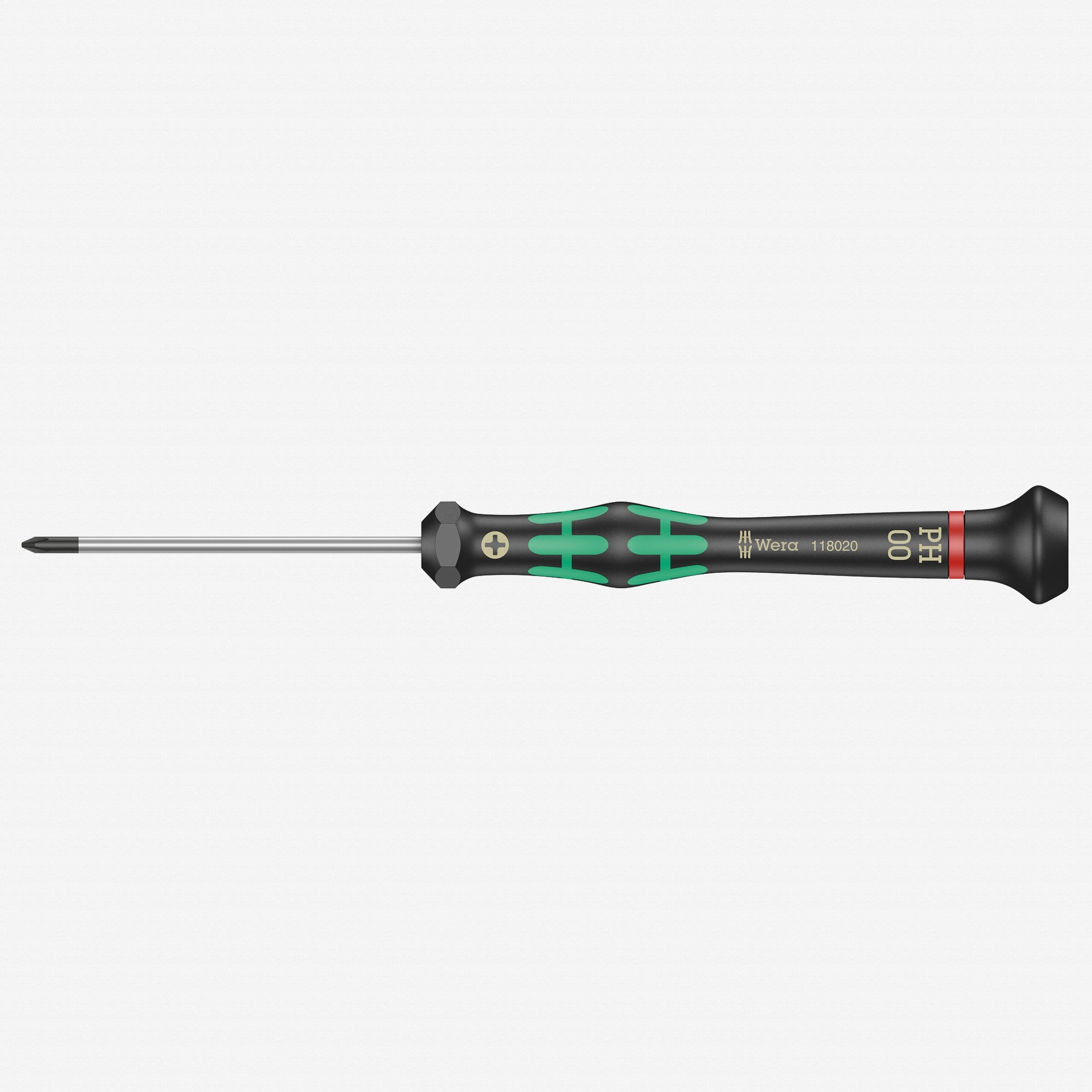Wera 118020 PH 00 x 60mm Kraftform Micro Phillips Precision Screwdriver - WR118020 - KC Tool