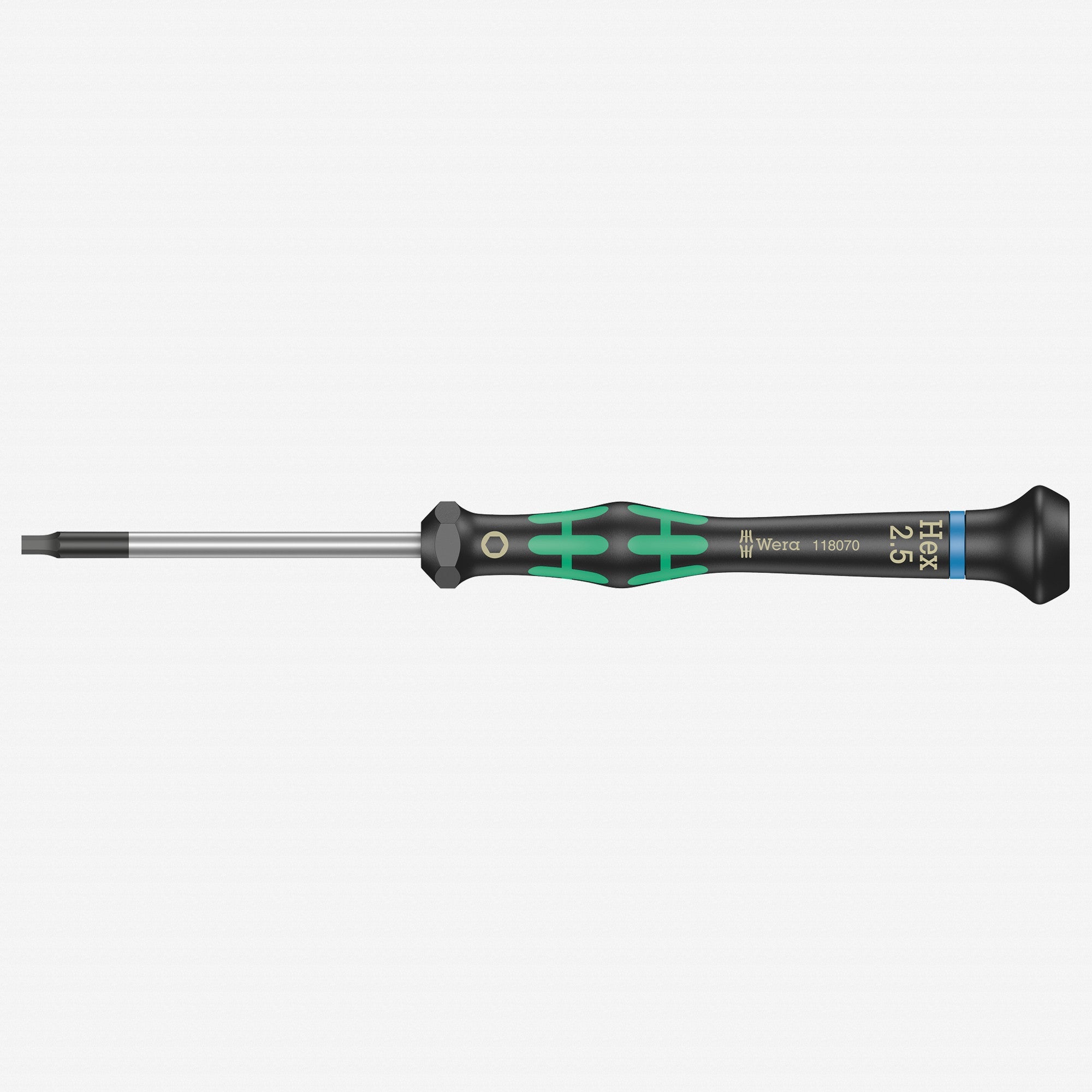 Wera 118070 2.5 x 60mm Kraftform Micro Hex Precision Screwdriver - WR118070 - KC Tool