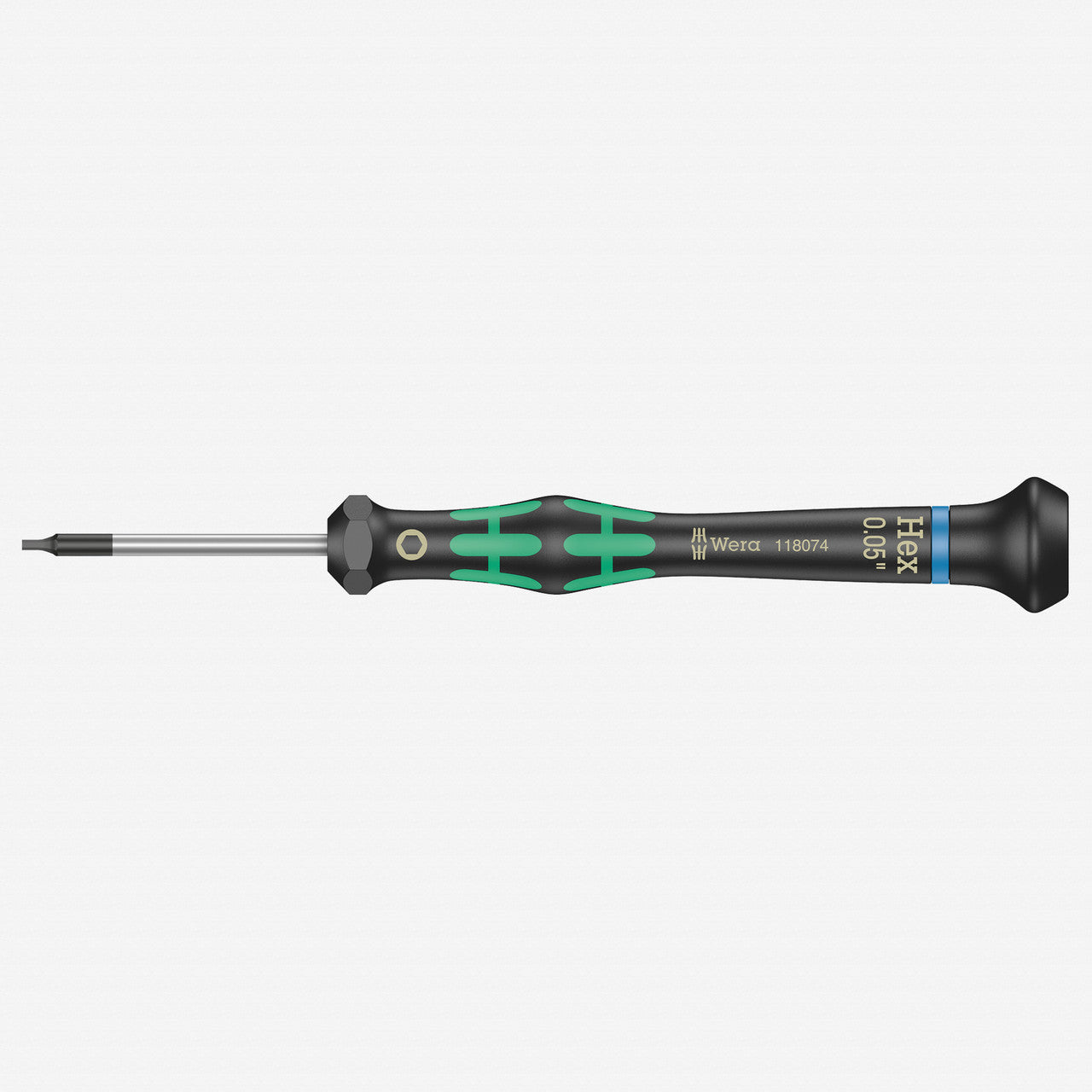 Wera 118074 0.05" x 40mm Kraftform Micro Hex Precision Screwdriver - WR118074 - KC Tool