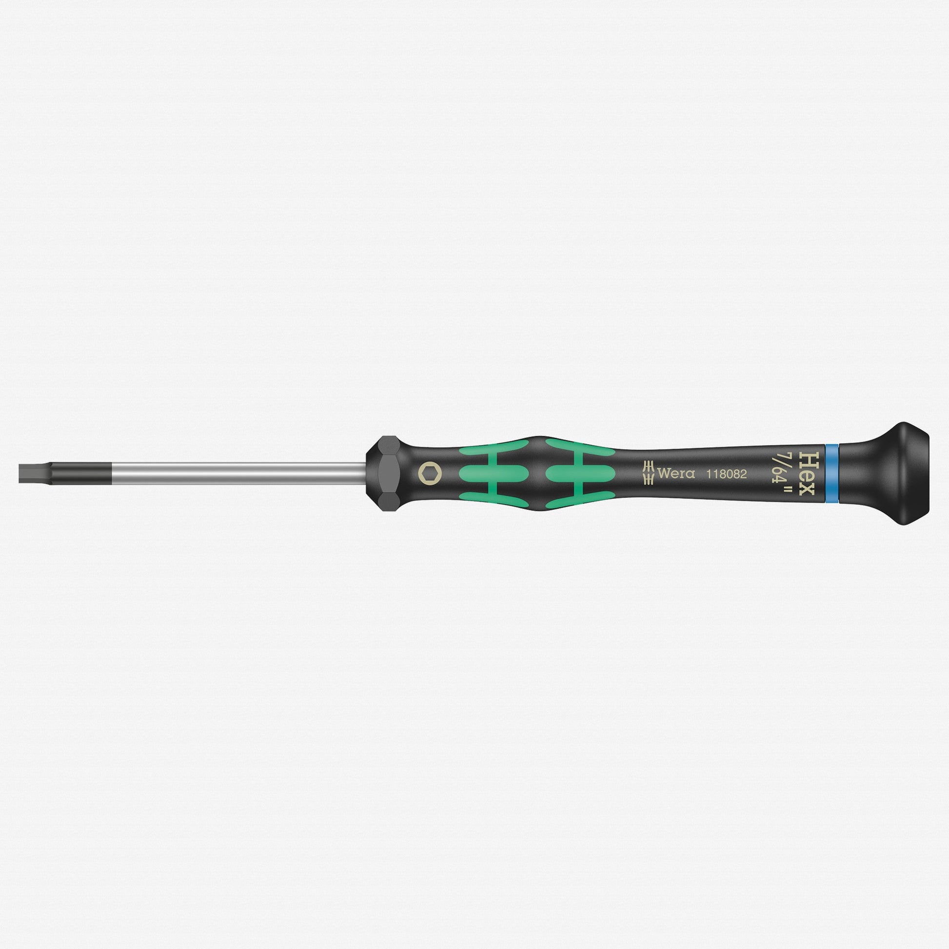 Wera 118082 7/64" x 60mm Kraftform Micro Hex Precision Screwdriver - WR118082 - KC Tool