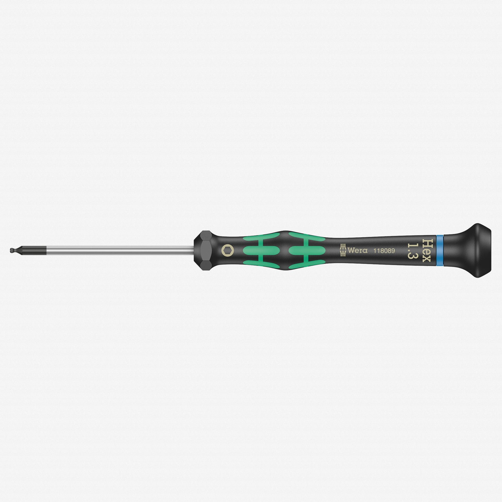 Wera 118089 1.3 x 60mm Kraftform Micro Ball End Hex Precision Screwdriver - WR118089 - KC Tool