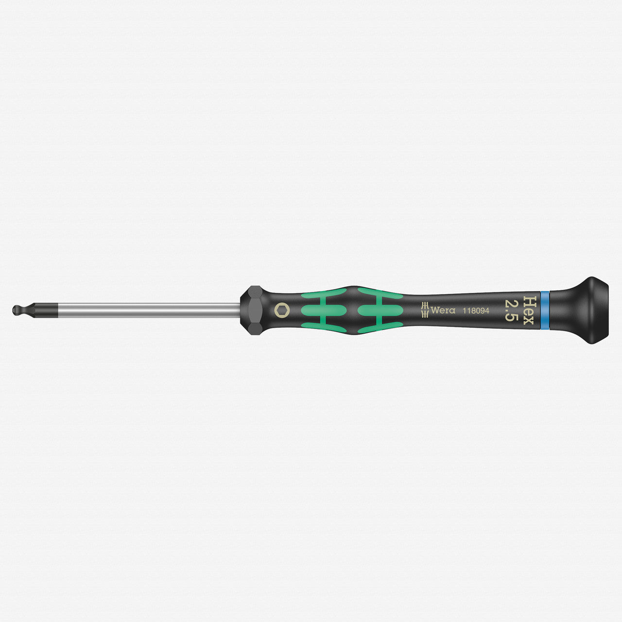 Wera 118094 2.5 x 60mm Kraftform Micro Ball End Hex Precision Screwdriver - WR118094 - KC Tool