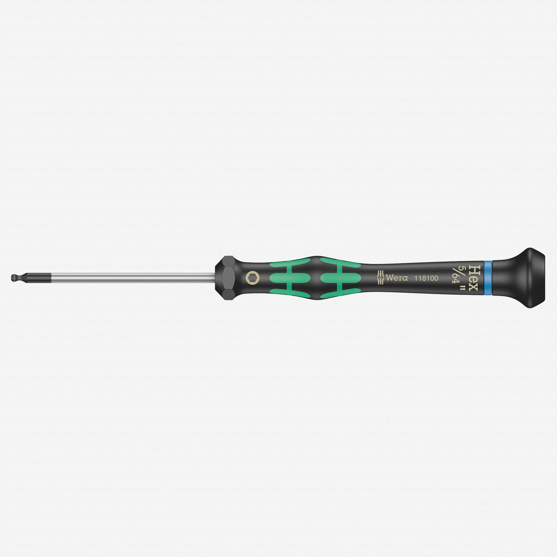 Wera 118100 5/64" x 60mm Kraftform Micro Ball End Hex Precision Screwdriver - WR118100 - KC Tool